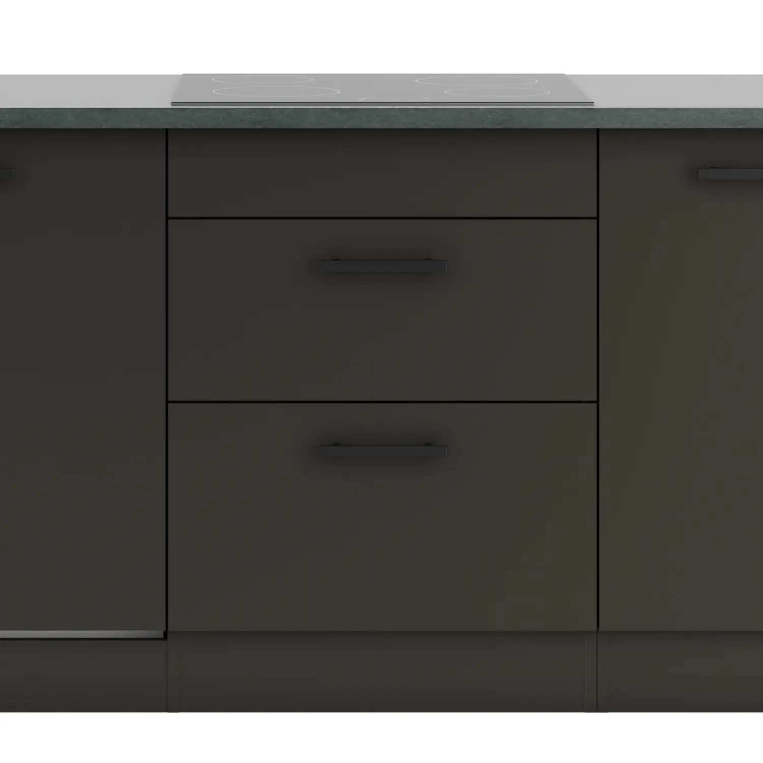Unterschrank für Glaskeramikkochfeld OPTIFIT Madrid 60 cm Anthrazit
