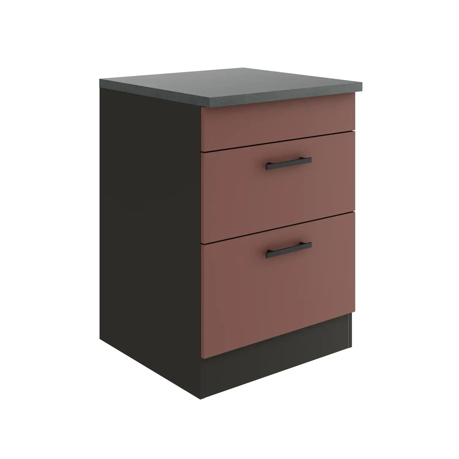 Unterschrank für Glaskeramikkochfeld OPTIFIT Nizza 60 cm Rostrot