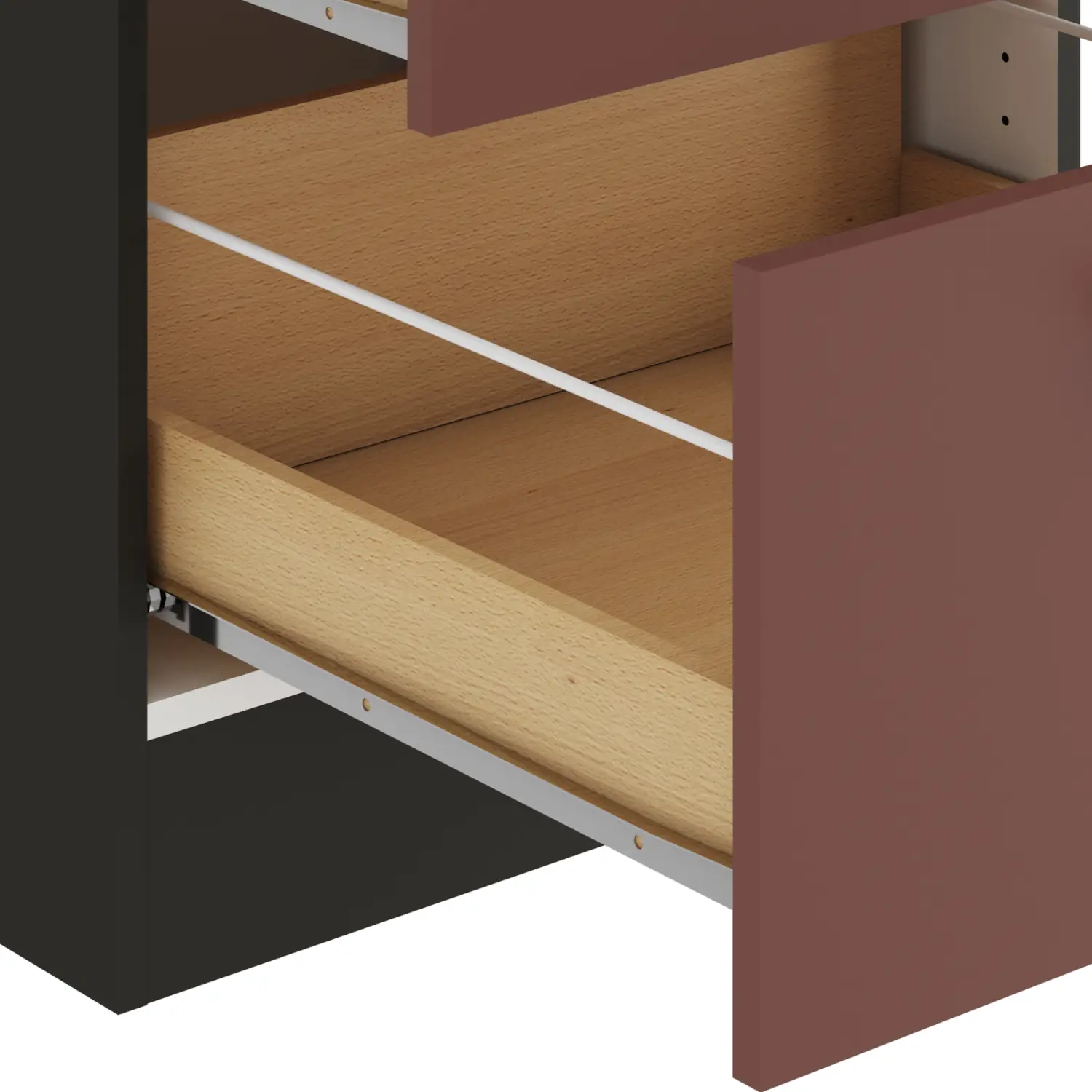 Unterschrank für Glaskeramikkochfeld OPTIFIT Nizza 60 cm Rostrot