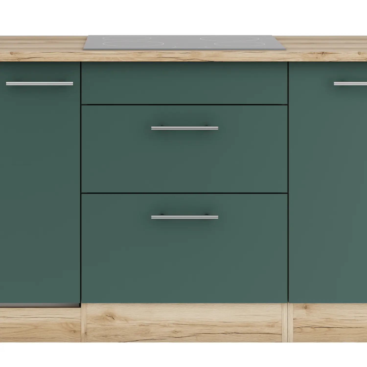 Unterschrank für Glaskeramikkochfeld OPTIFIT Savona 60 cm Steingrün