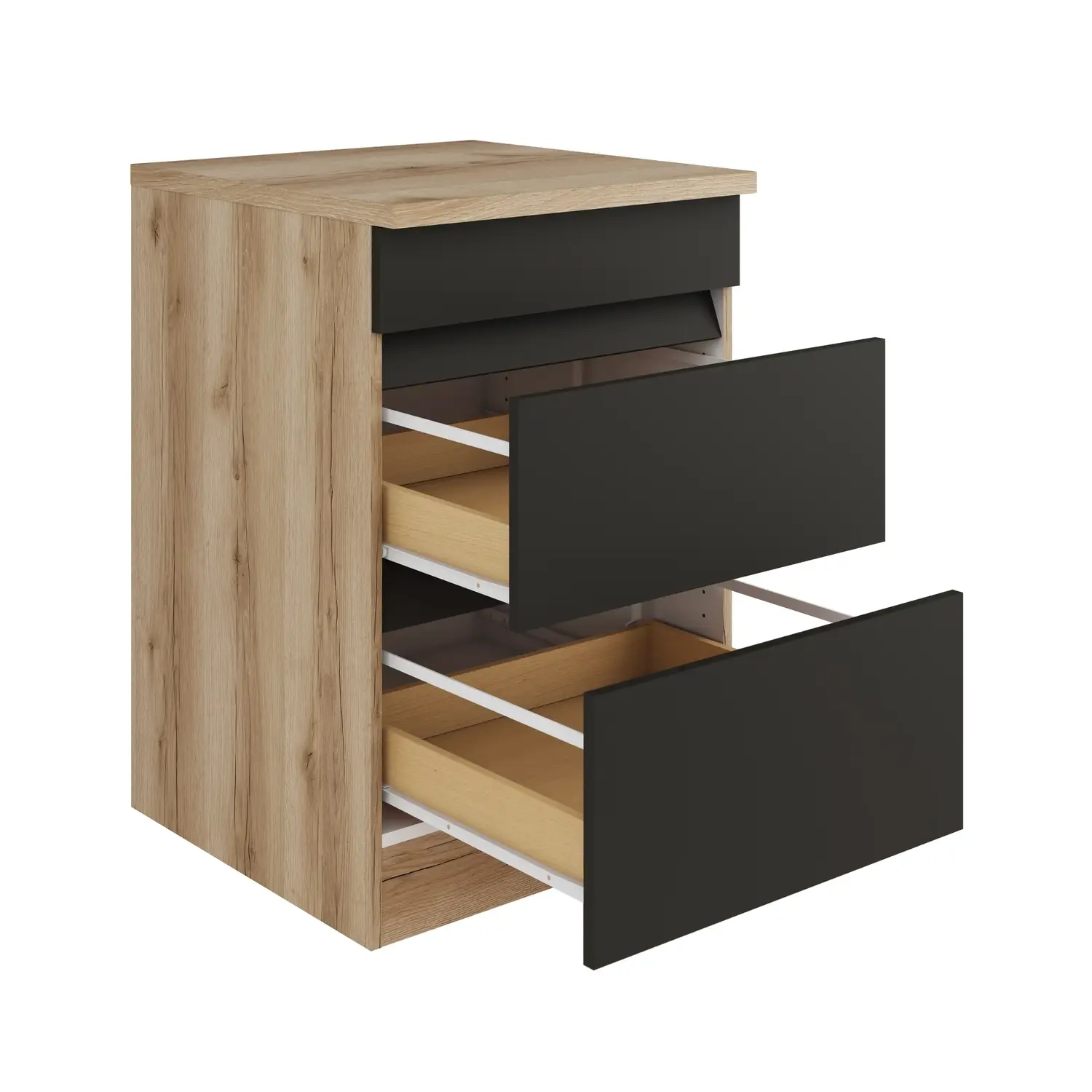 Unterschrank für Glaskeramikkochfeld OPTIFIT Noah 60 cm Anthrazit