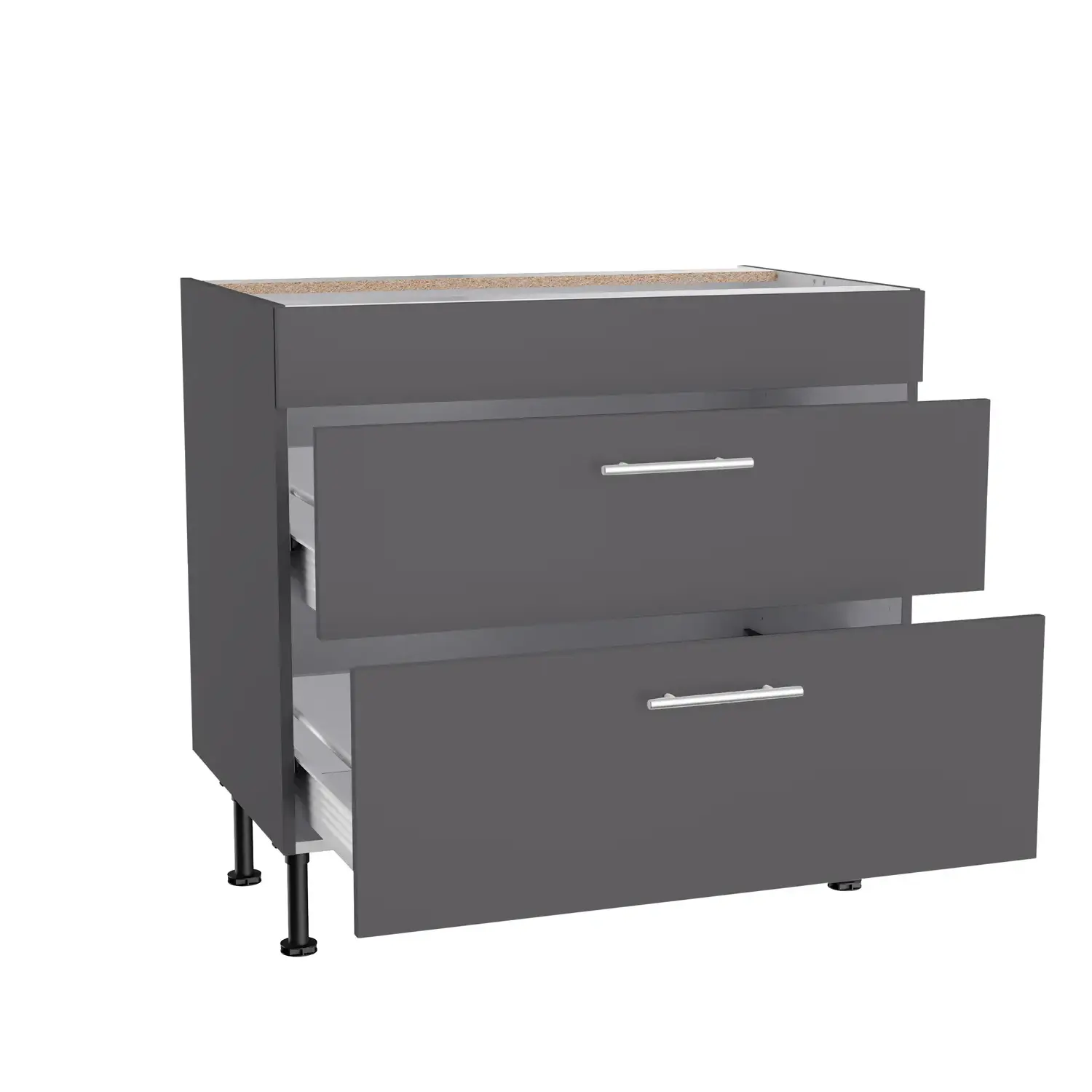 Unterschrank für Glaskeramikkochfeld OPTIFIT Ingvar 90 cm Anthrazit