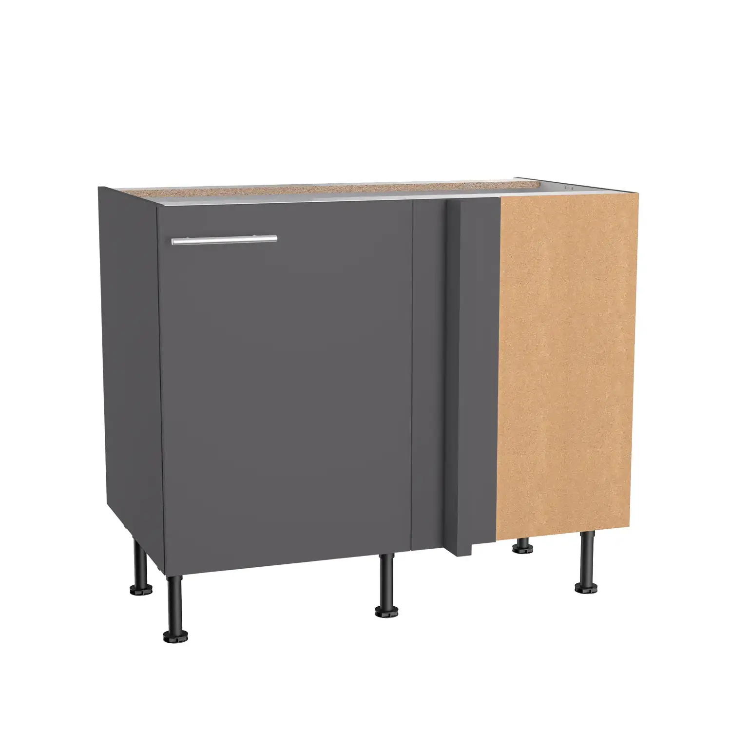 Eckunterschrank OPTIFIT Ingvar 115 x 65 cm Anthrazit