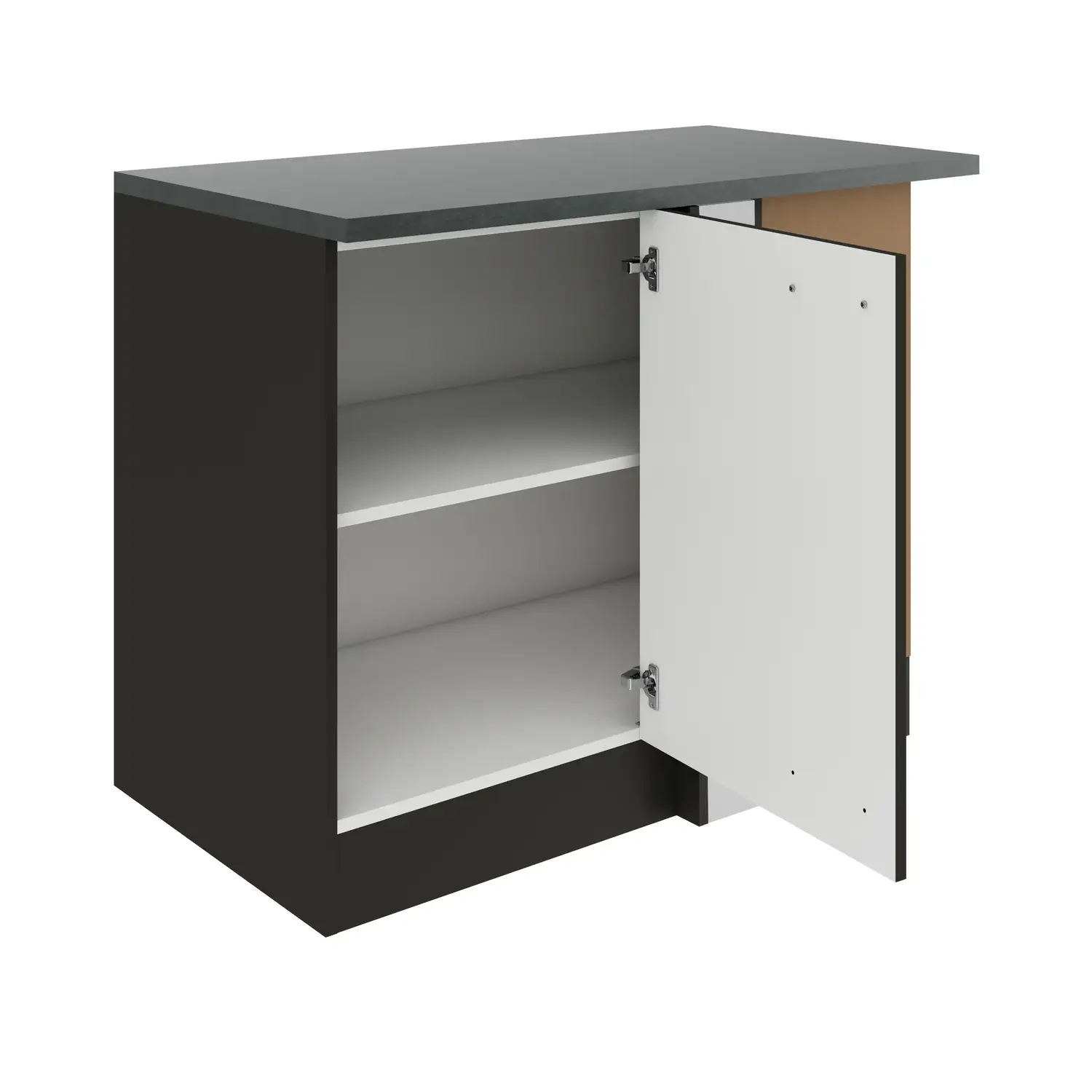 Eckunterschrank für Geschirrspüler OPTIFIT Madrid 100 cm Anthrazit