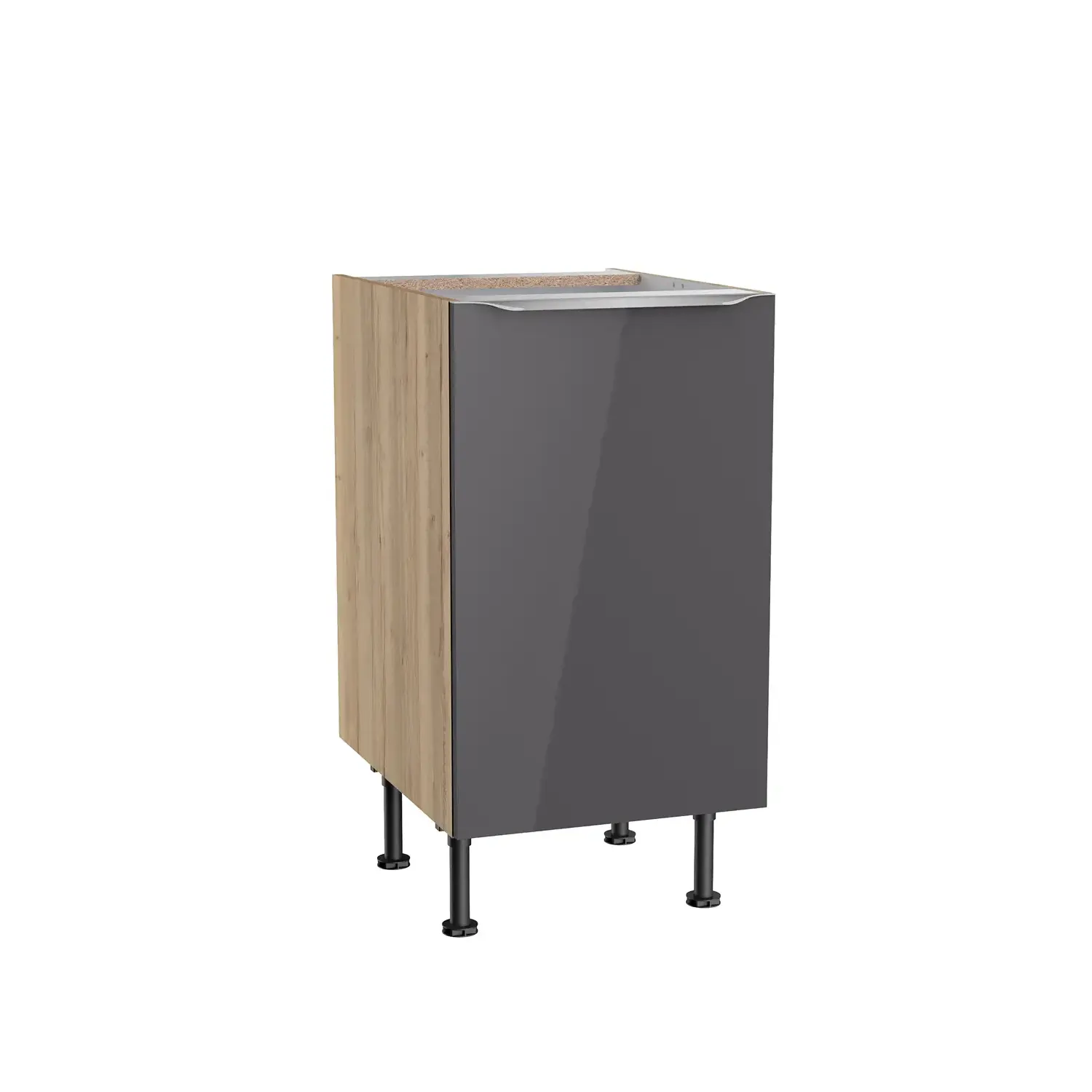 Unterschrank OPTIFIT Linus 45 cm Anthrazit Glanz