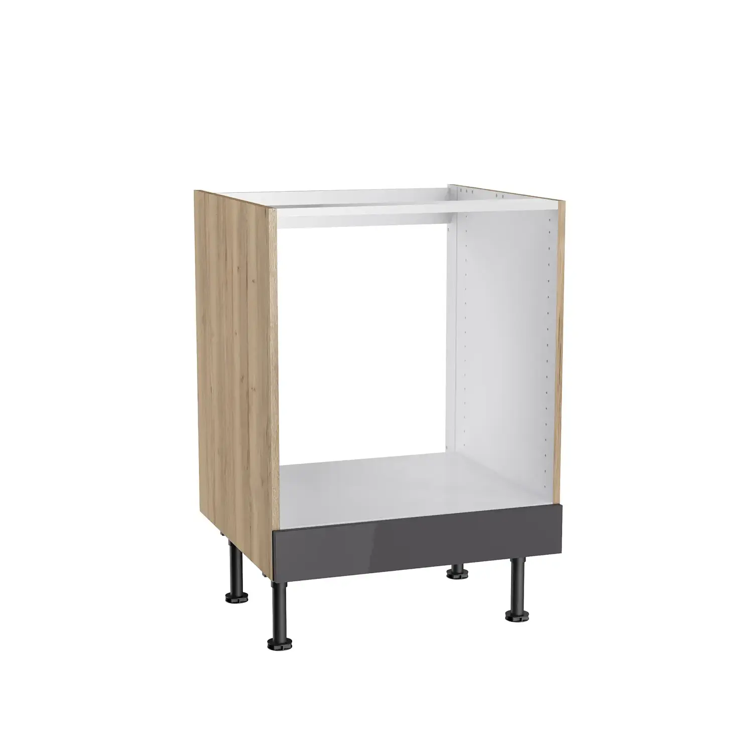 Herdumbauschrank OPTIFIT Jonte 60 cm Anthrazit Glanz