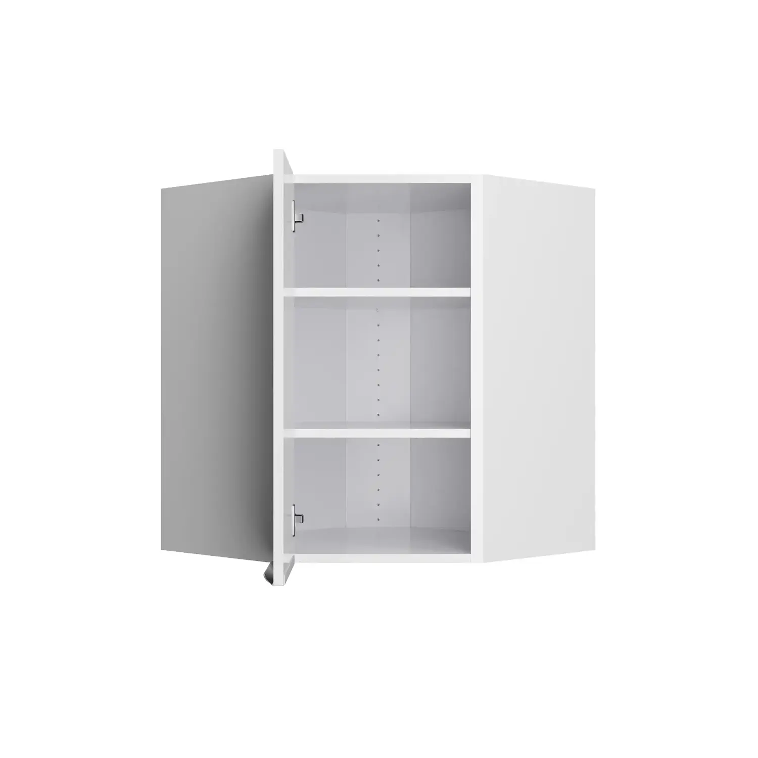 Eckhängeschrank OPTIFIT Arvid 60 x 60 cm Weiß Glanz