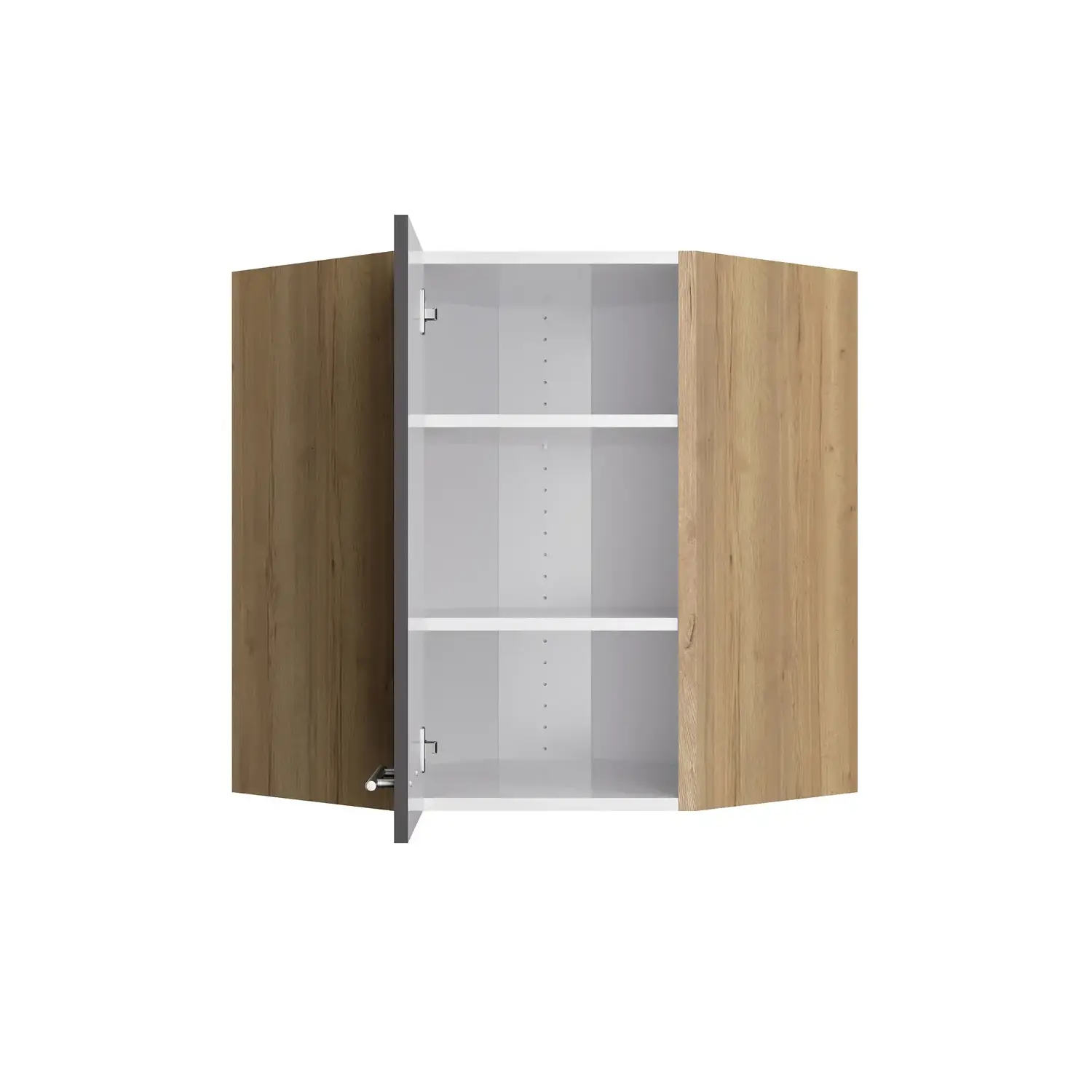 Eckhängeschrank OPTIFIT Jonte 60 x 60 cm Anthrazit Glanz