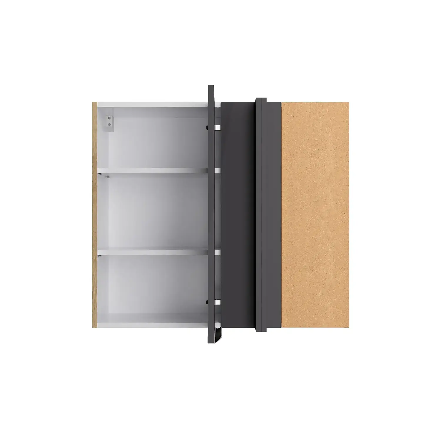 Eckhängeschrank OPTIFIT Linus 80 cm Anthrazit Glanz