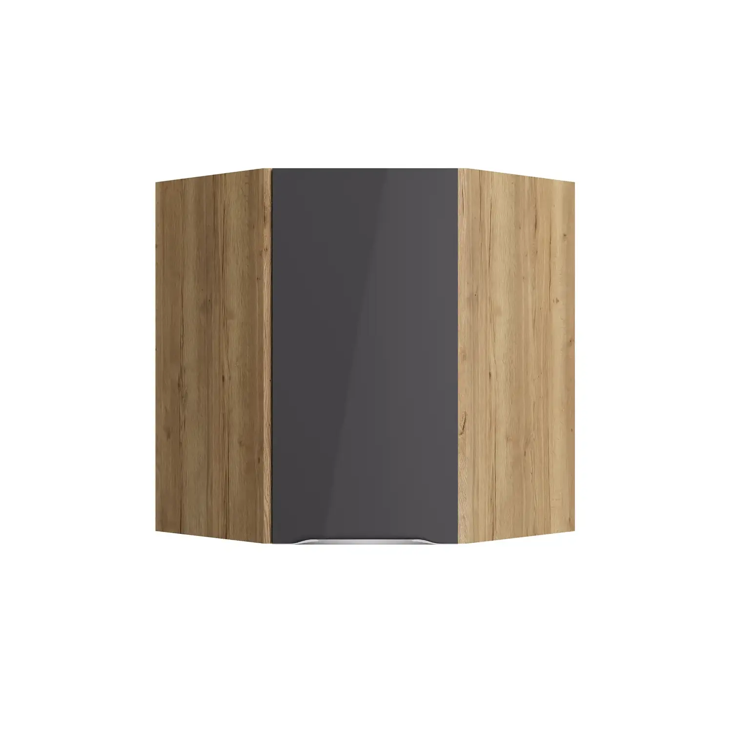 Eckhängeschrank OPTIFIT Linus 60 x 60 cm Anthrazit Glanz