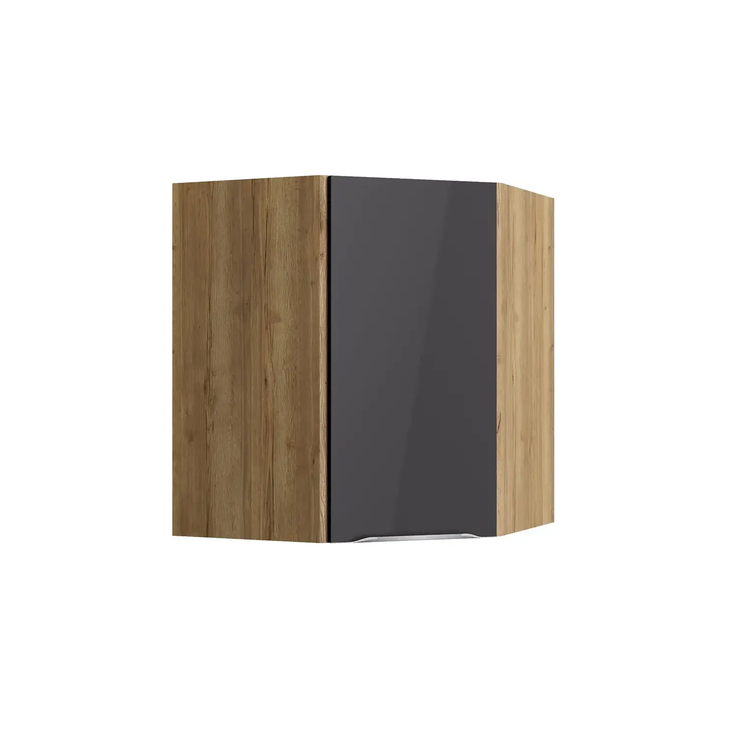 Eckhängeschrank OPTIFIT Linus 60 x 60 cm Anthrazit Glanz