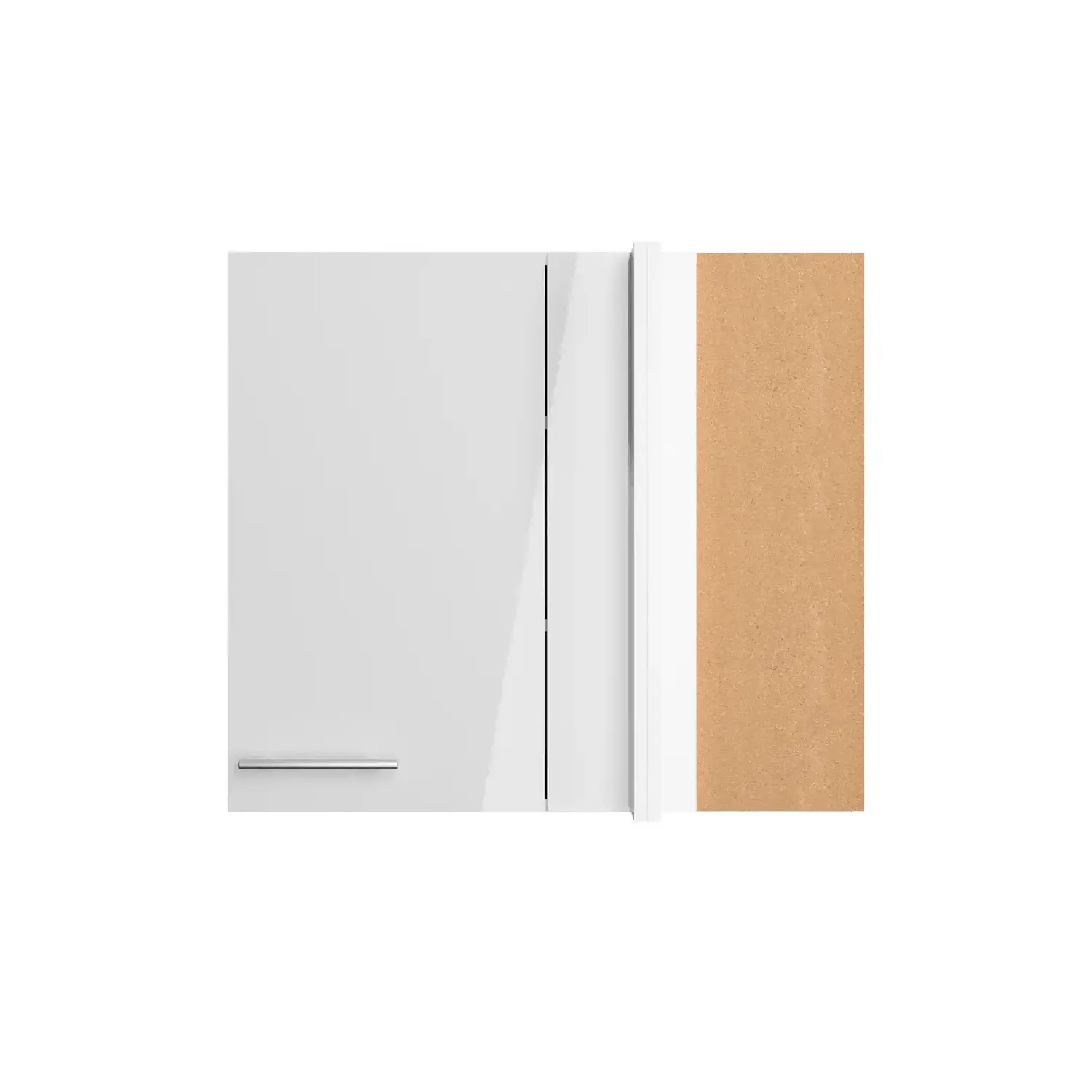 Eckhängeschrank OPTIFIT Rurik 80 cm Weiß Glanz