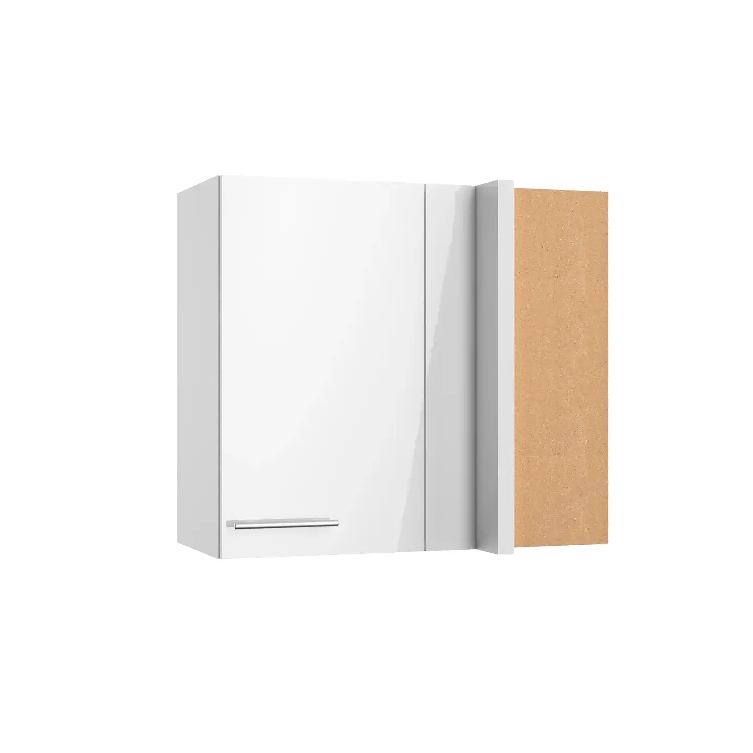 Eckhängeschrank OPTIFIT Rurik 80 cm Weiß Glanz