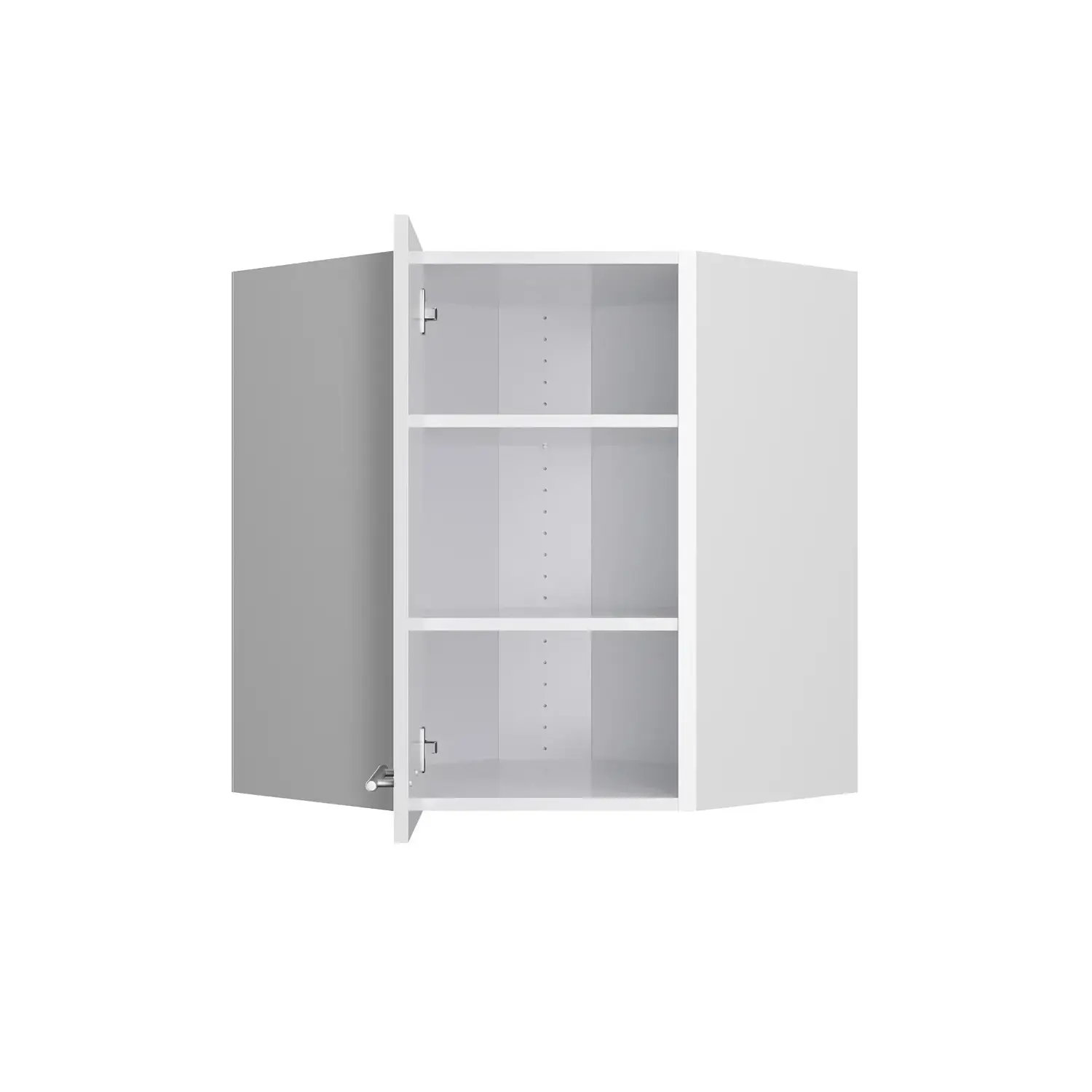 Eckhängeschrank OPTIFIT Rurik 60 x 60 cm Weiß Glanz