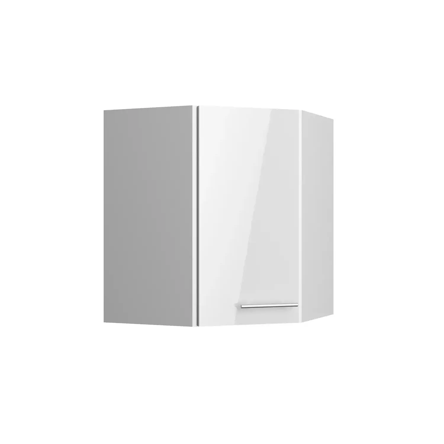 Eckhängeschrank OPTIFIT Rurik 60 x 60 cm Weiß Glanz