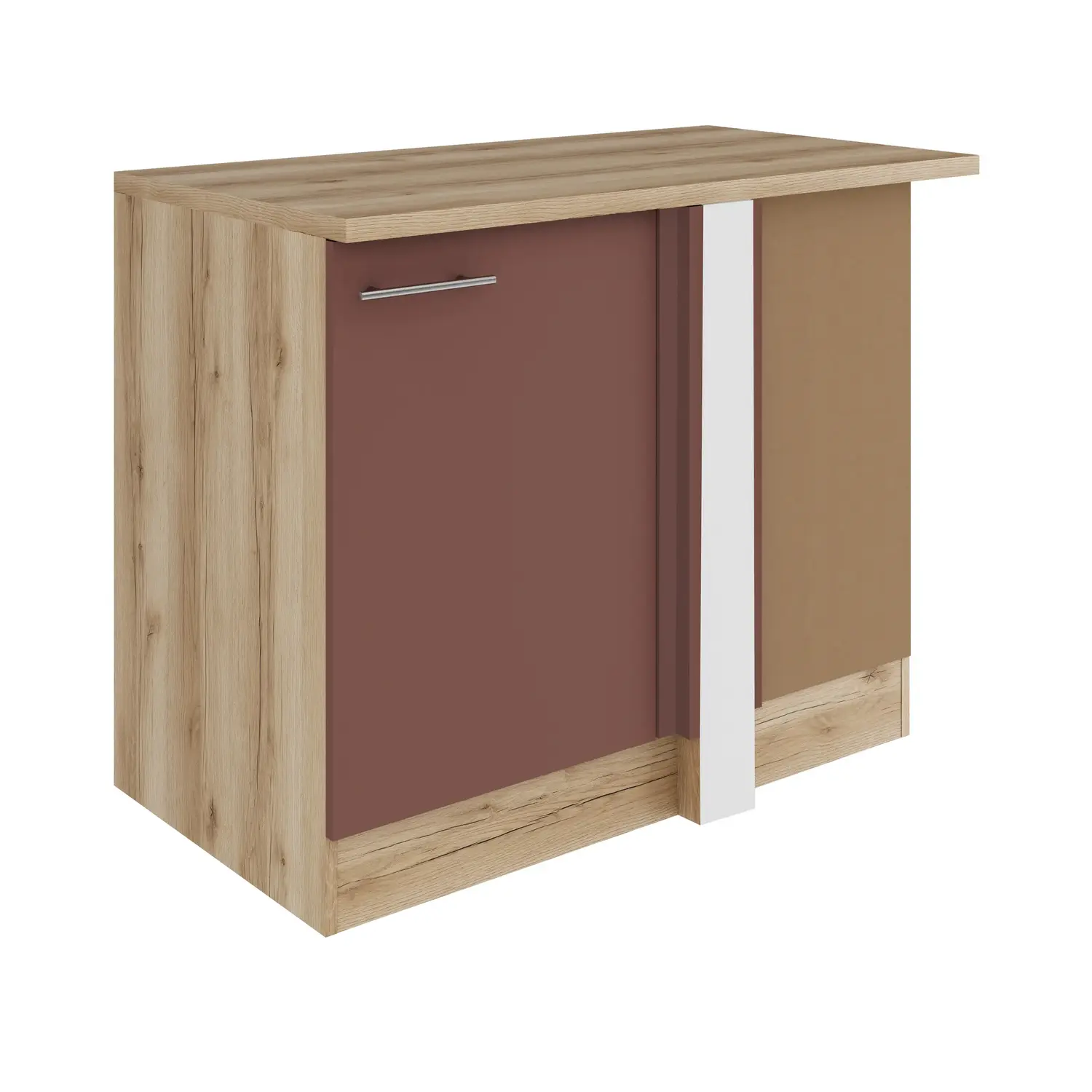Eckunterschrank für Geschirrspüler OPTIFIT Bari 100 cm Rostrot
