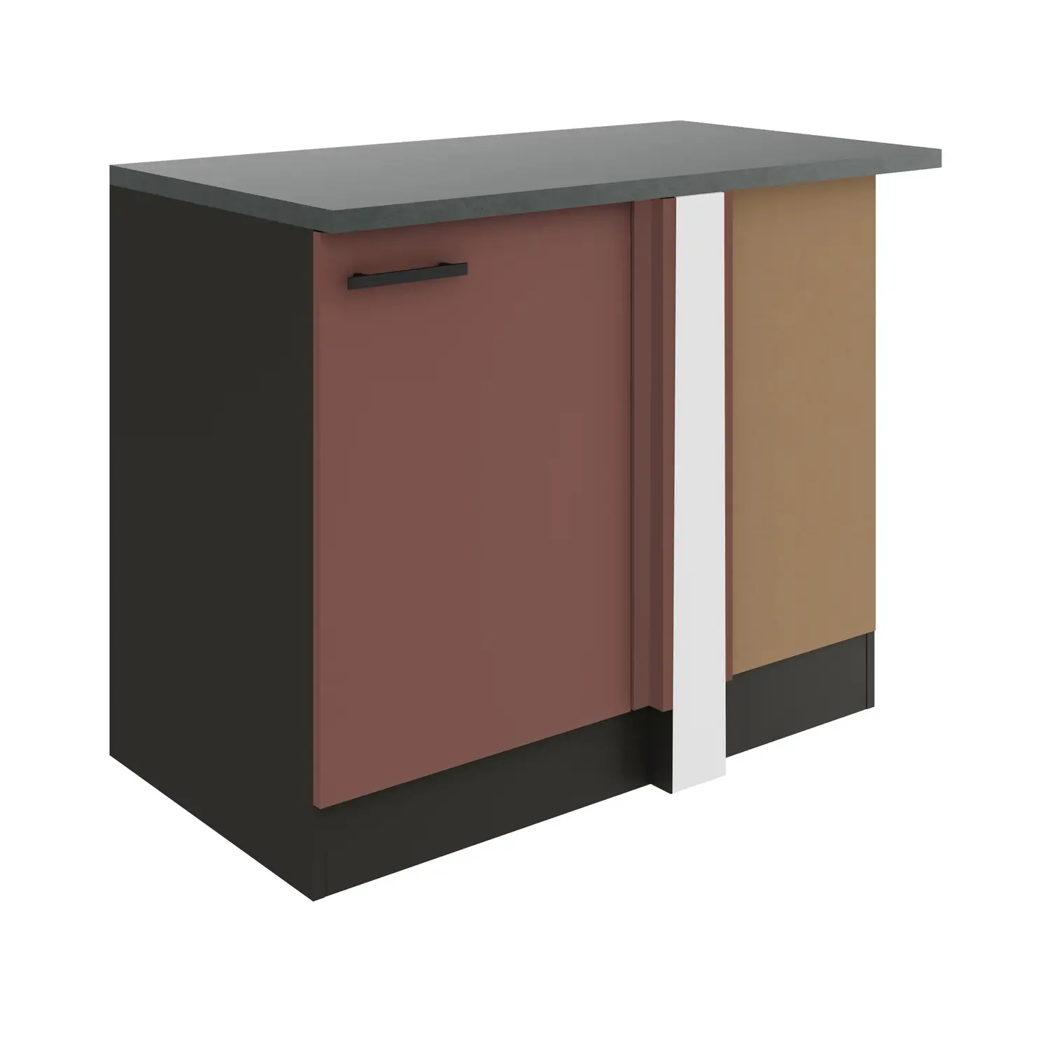 Eckunterschrank für Geschirrspüler OPTIFIT Nizza 100 cm Rostrot