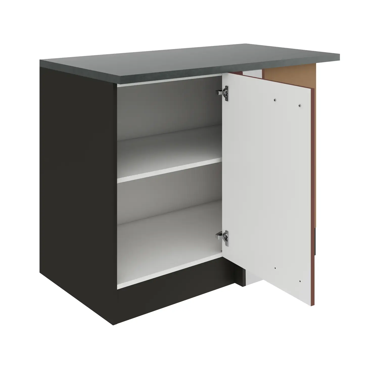 Eckunterschrank für Geschirrspüler OPTIFIT Nizza 100 cm Rostrot