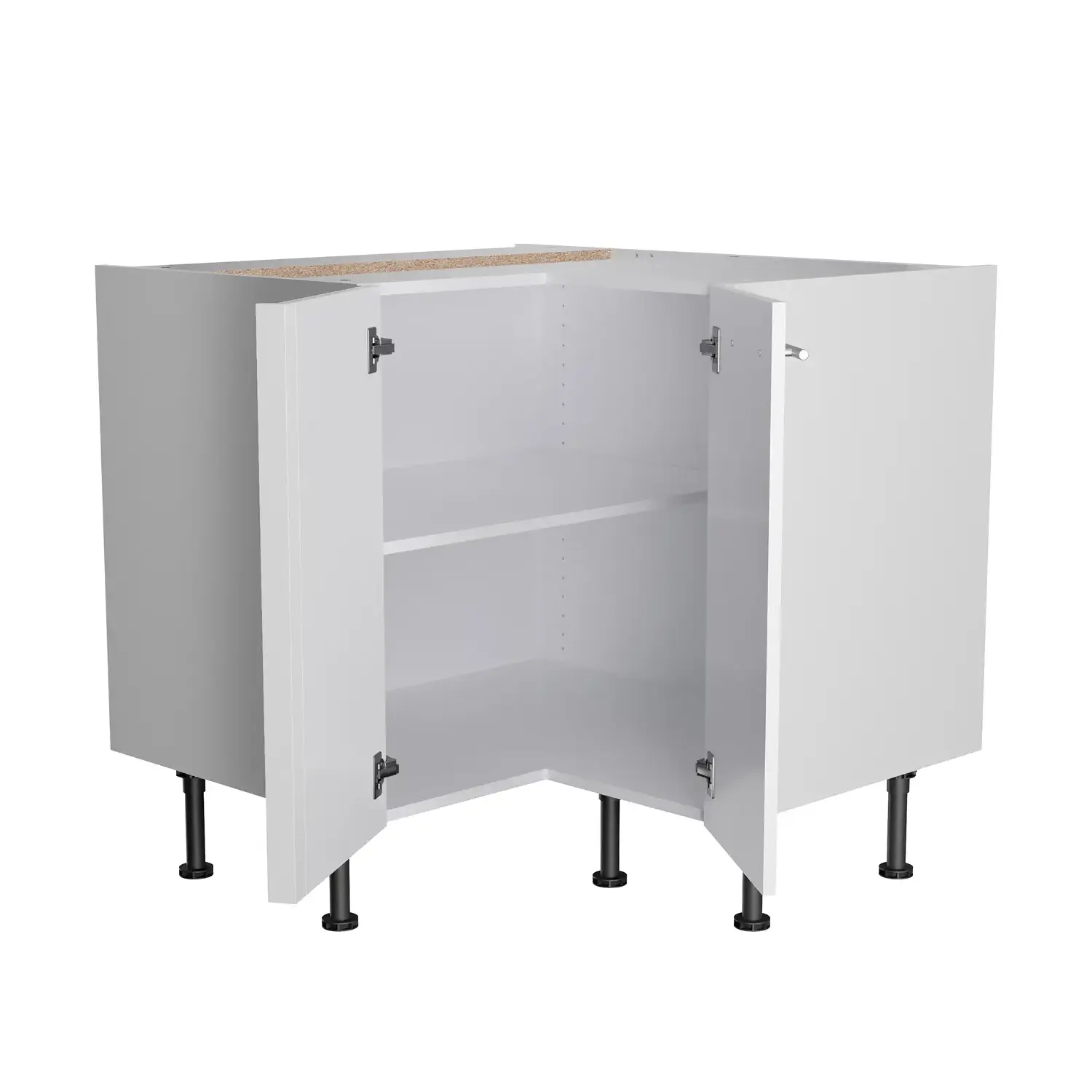 Eckunterschrank OPTIFIT Bengt 90 x 90 cm Weiß