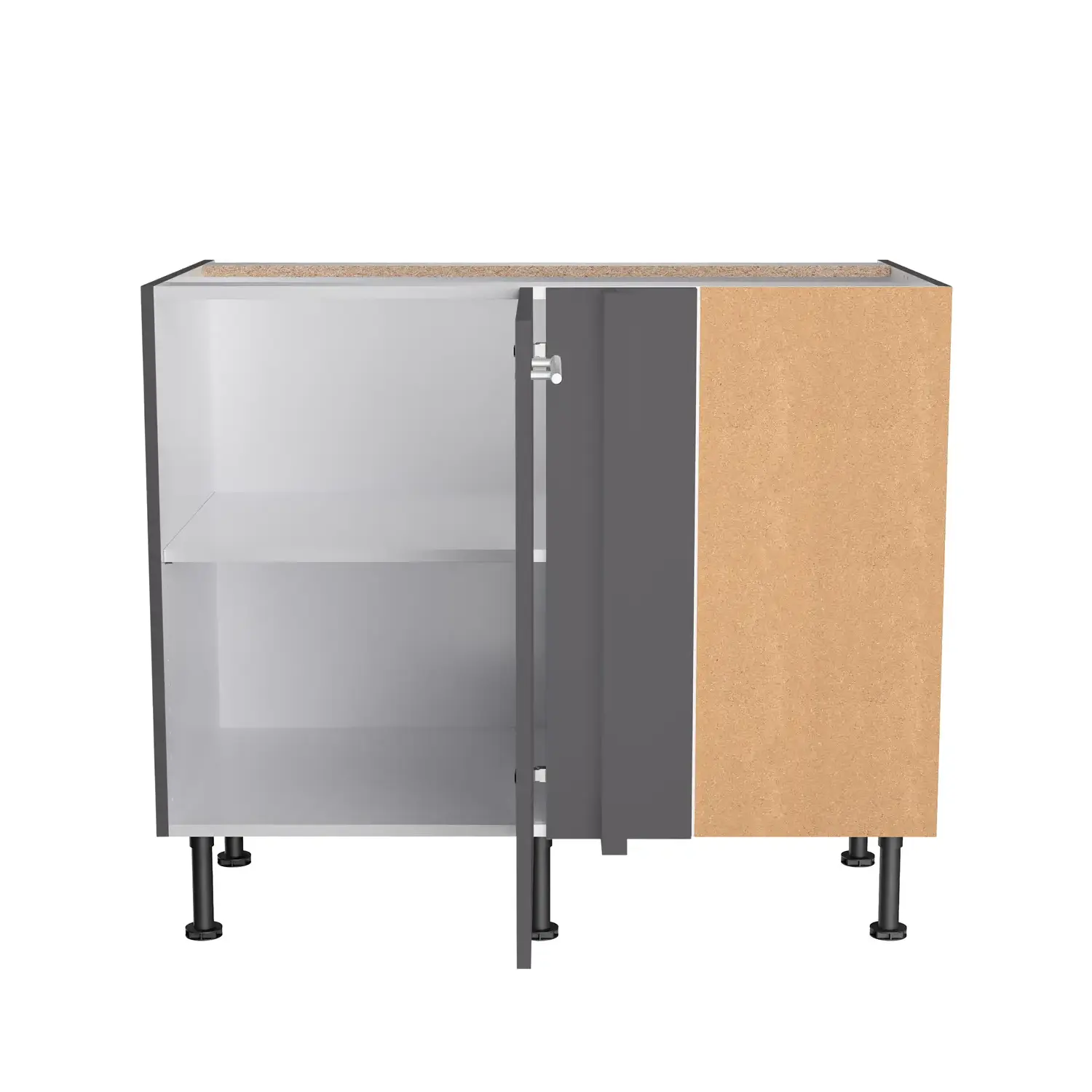 Eckunterschrank OPTIFIT Ingvar 100 cm Anthrazit