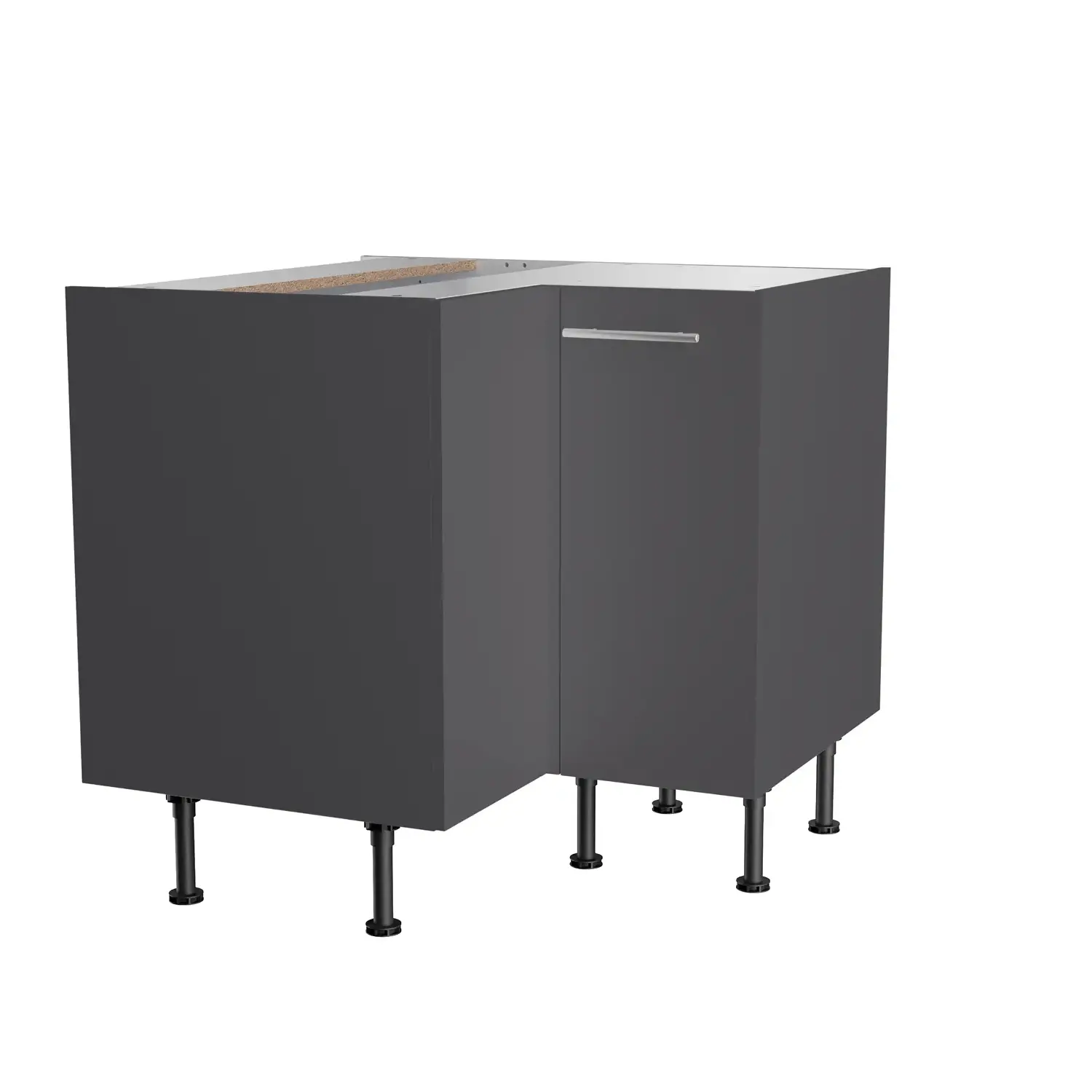 Eckunterschrank OPTIFIT Ingvar 90 x 90 cm Anthrazit