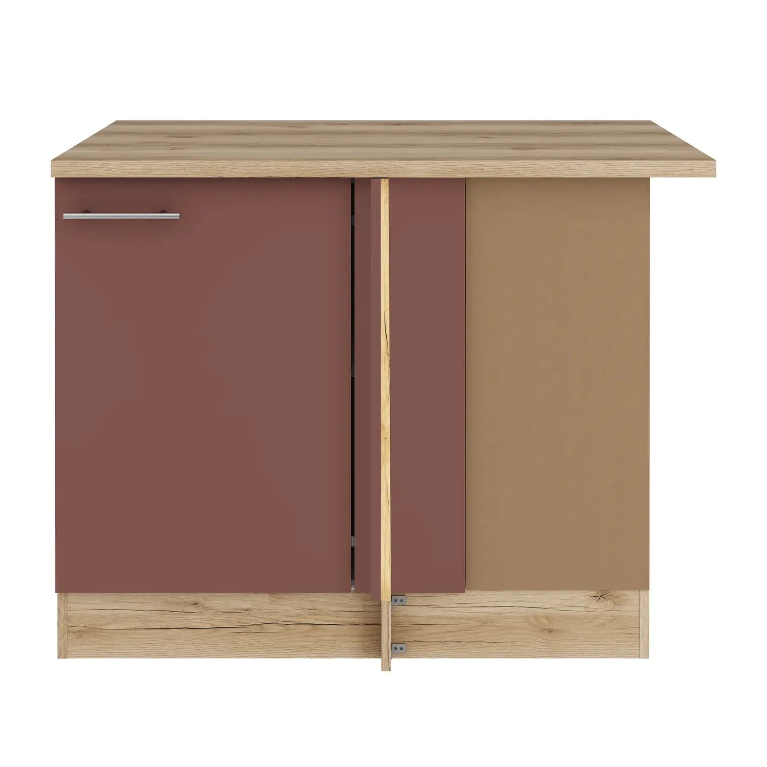 Eckunterschrank OPTIFIT Bari 100 cm Rostrot