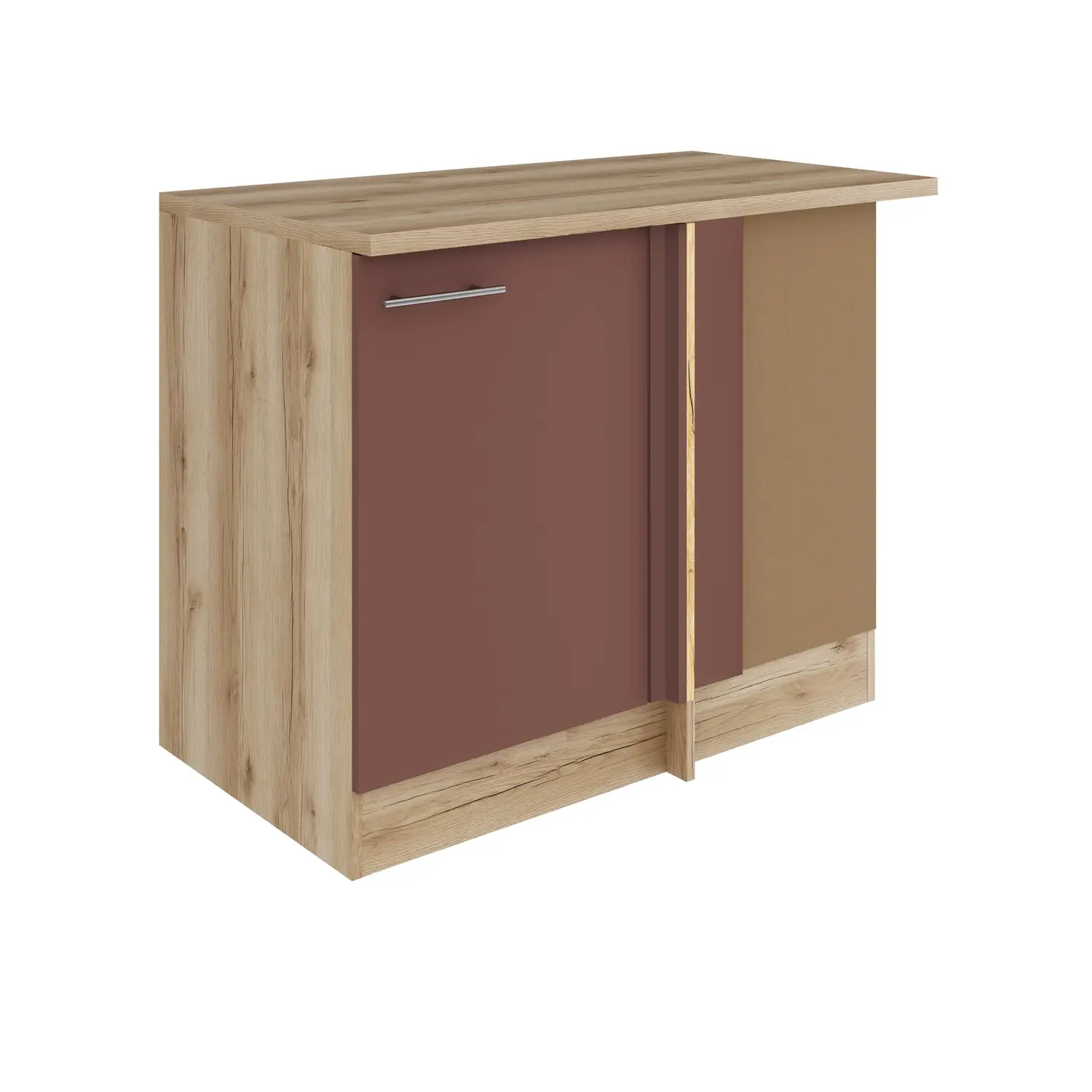 Eckunterschrank OPTIFIT Bari 100 cm Rostrot