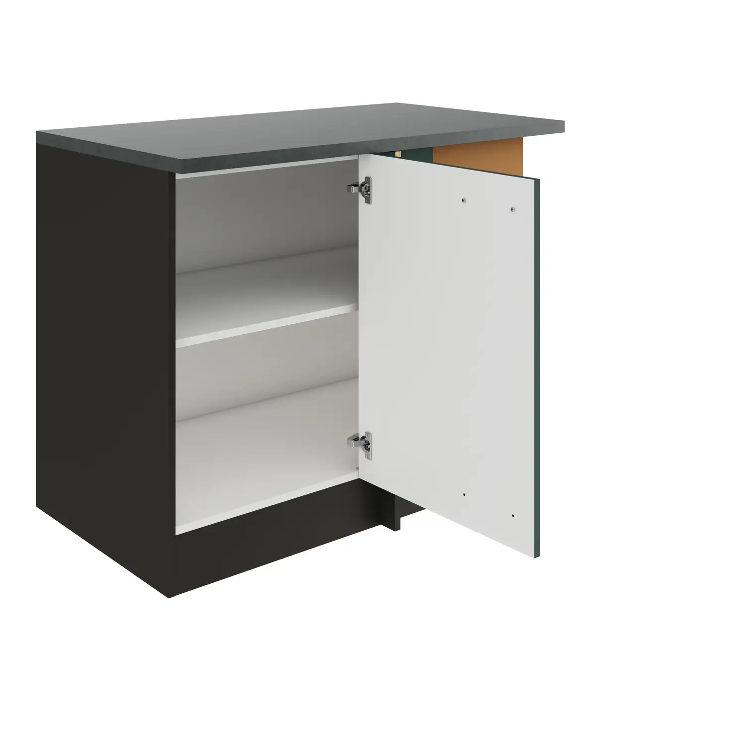 Eckunterschrank OPTIFIT Verona 100 cm Steingrün