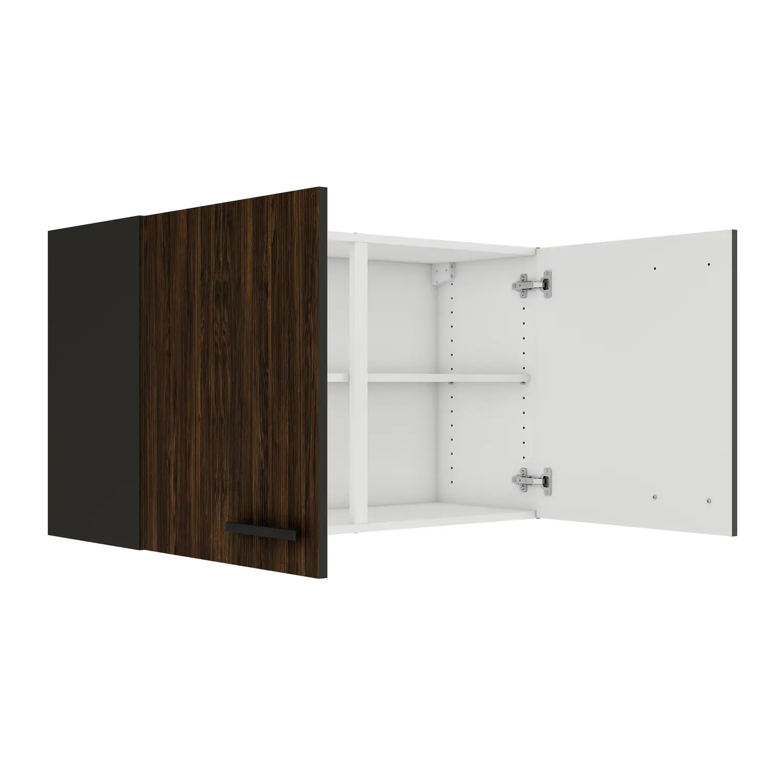 Hängeschrank OPTIFIT Rimini 100 cm Nussbaum Rillendekor