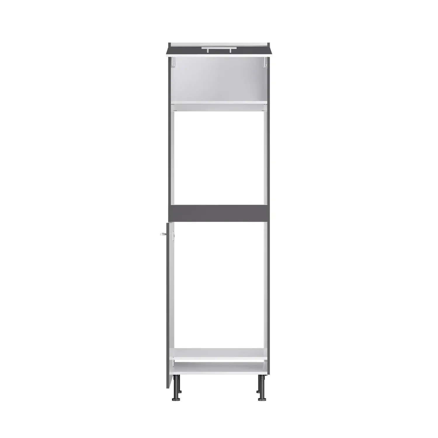 Umbauschrank für Backofen und Kühlschrank OPTIFIT Ingvar 60 cm Anthrazit