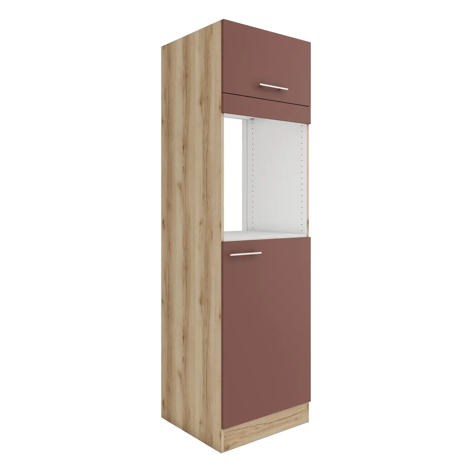 Umbauschrank für Backofen und Kühlschrank OPTIFIT Bari 60 cm Rostrot