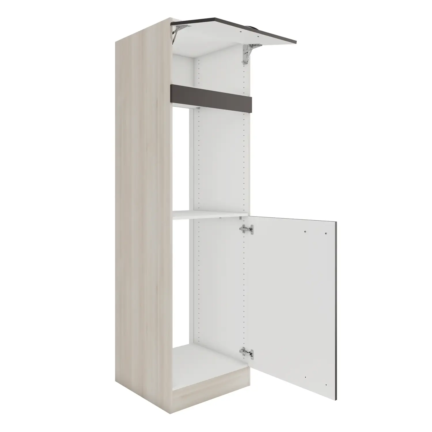 Umbauschrank für Backofen und Kühlschrank OPTIFIT Faro 60 cm Anthrazit