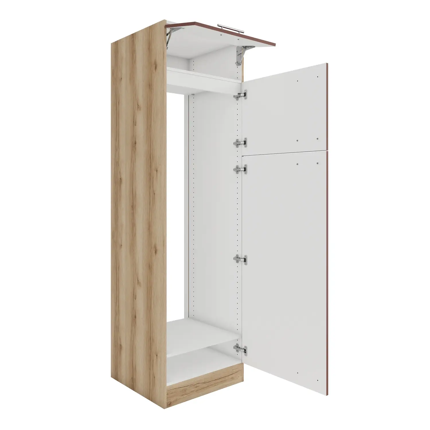 Umbauschrank für Kühl-Gefrier-Kombination OPTIFIT Bari 60 cm Rostrot