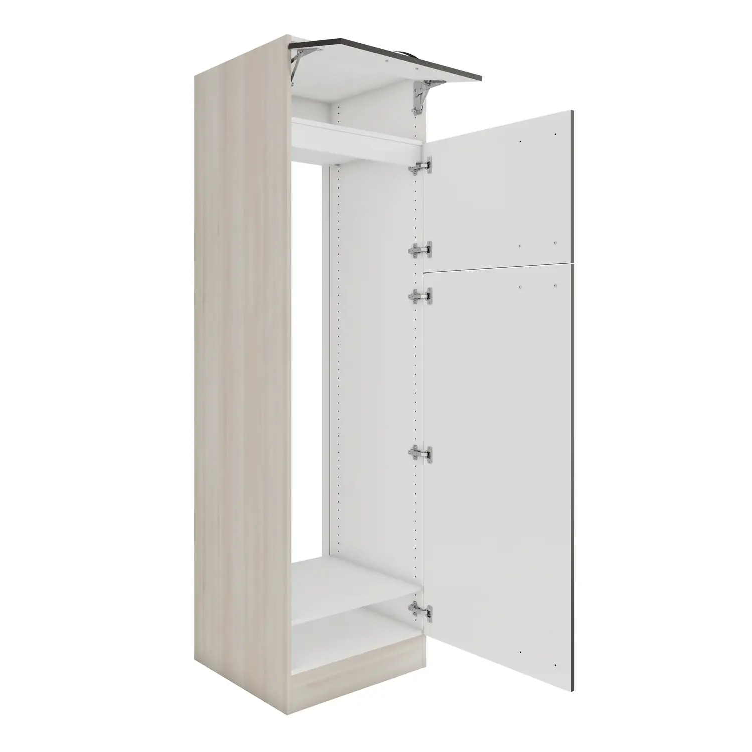 Umbauschrank für Kühl-Gefrier-Kombination OPTIFIT Faro 60 cm Anthrazit