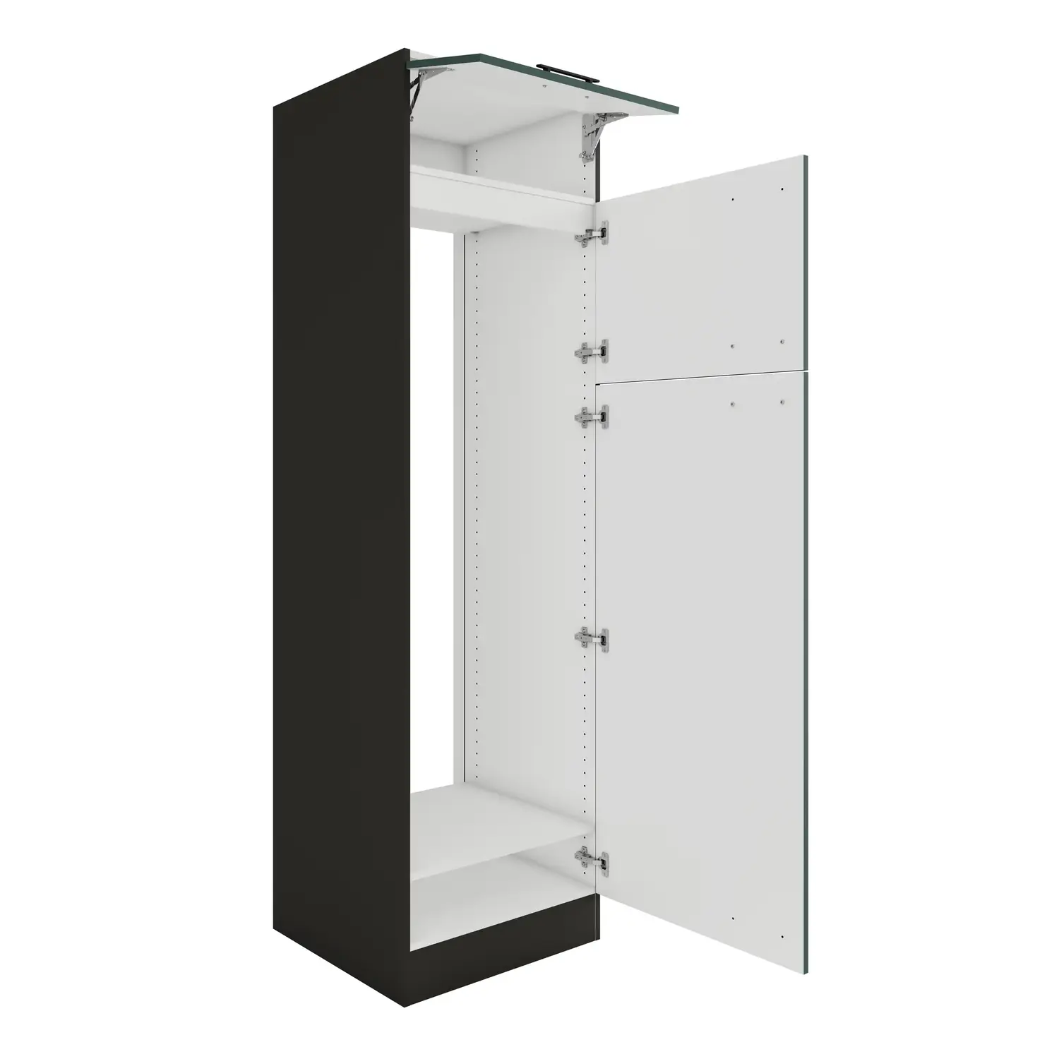 Umbauschrank für Kühl-Gefrier-Kombination OPTIFIT Verona 60 cm Steingrün