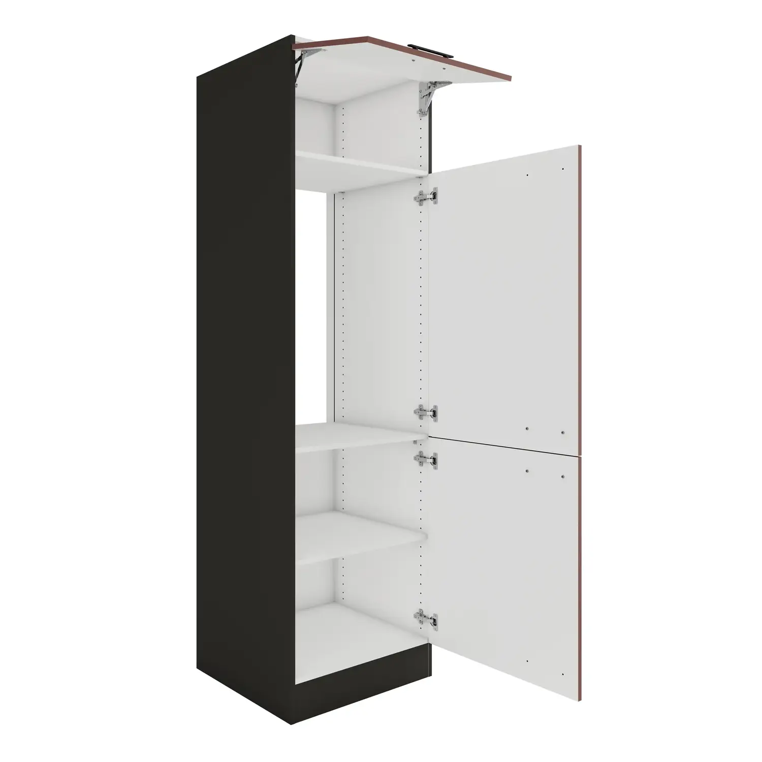 Umbauschrank für Kühlschrank OPTIFIT Nizza 60 cm Rostrot