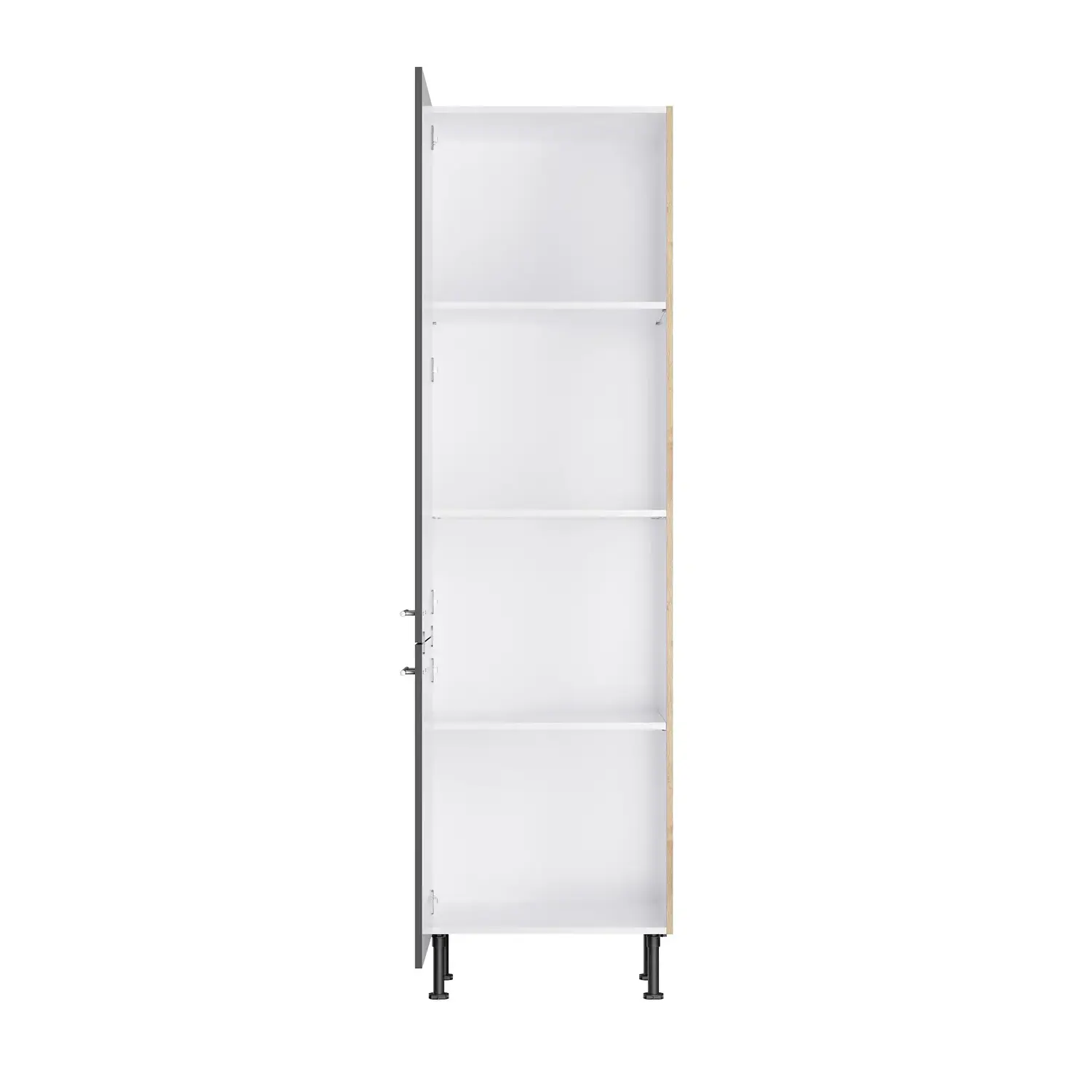 Vorratsschrank OPTIFIT Jonte 60 cm Anthrazit Glanz