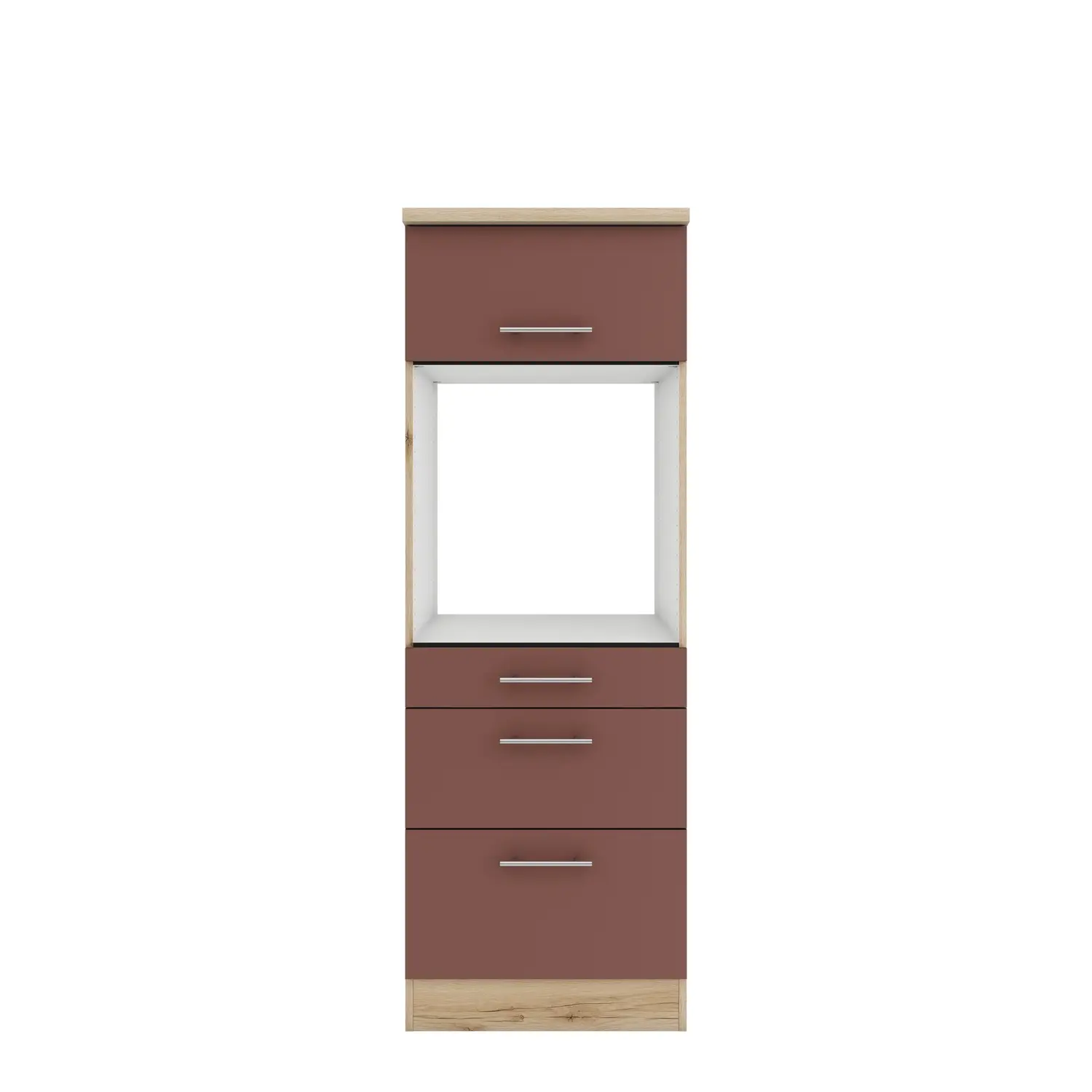 Umbauschrank für Backofen OPTIFIT Bari 60 cm Rostrot