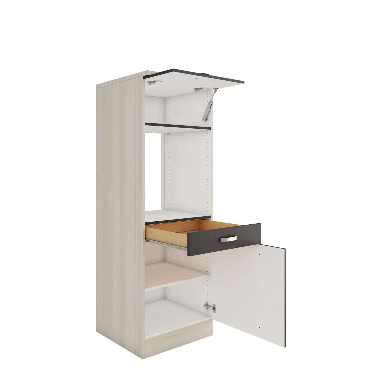 Umbauschrank für Backofen OPTIFIT Faro 60 cm Anthrazit