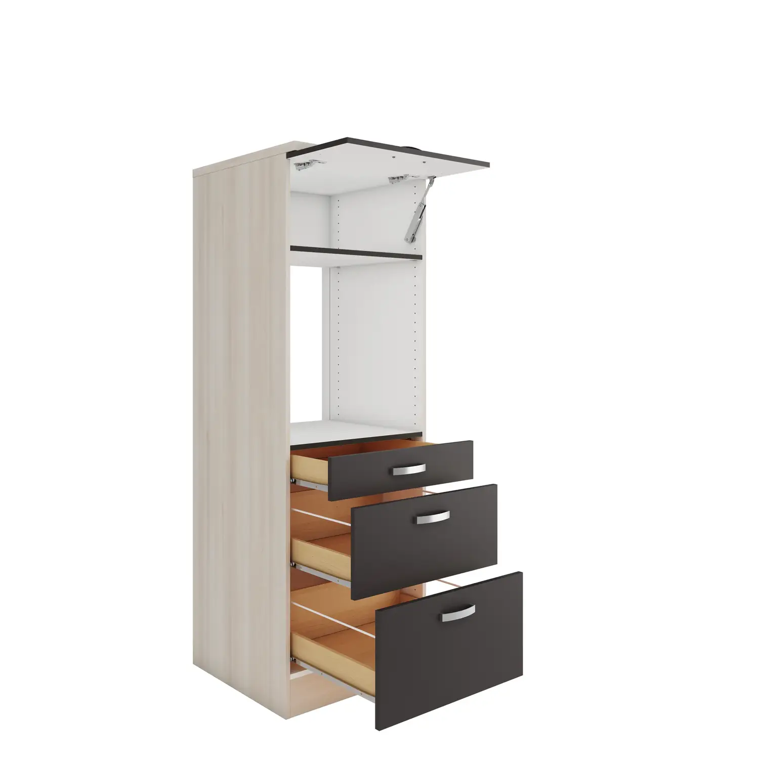 Umbauschrank für Backofen OPTIFIT Faro 60 cm Anthrazit