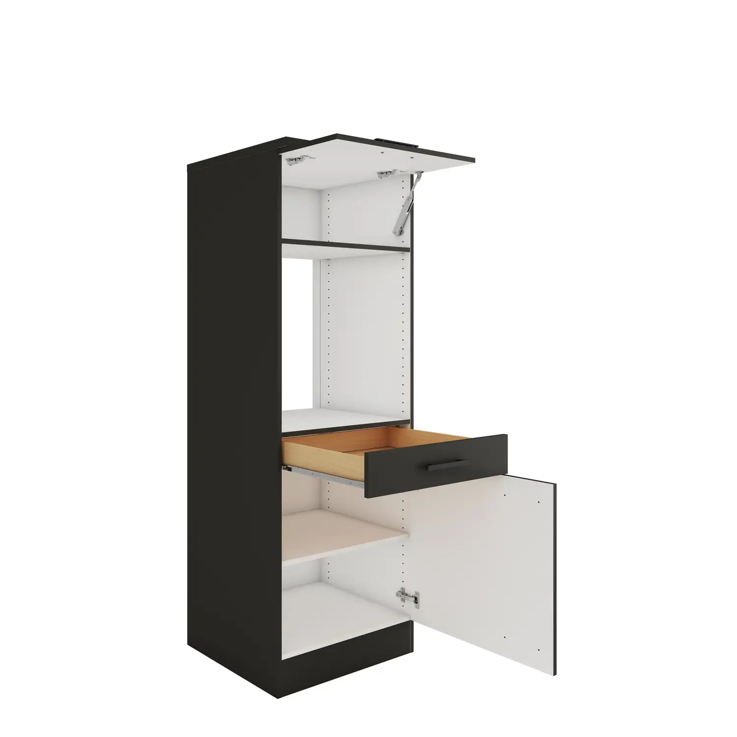 Umbauschrank für Backofen OPTIFIT Madrid 60 cm Anthrazit