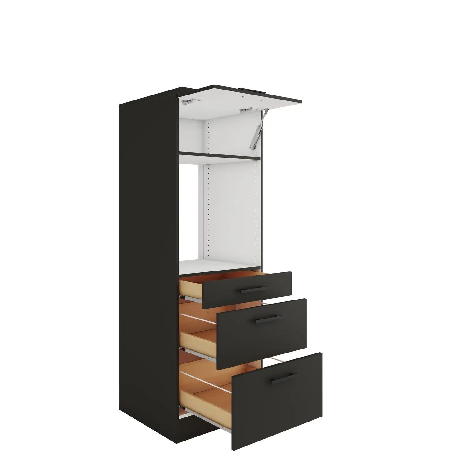 Umbauschrank für Backofen OPTIFIT Madrid 60 cm Anthrazit