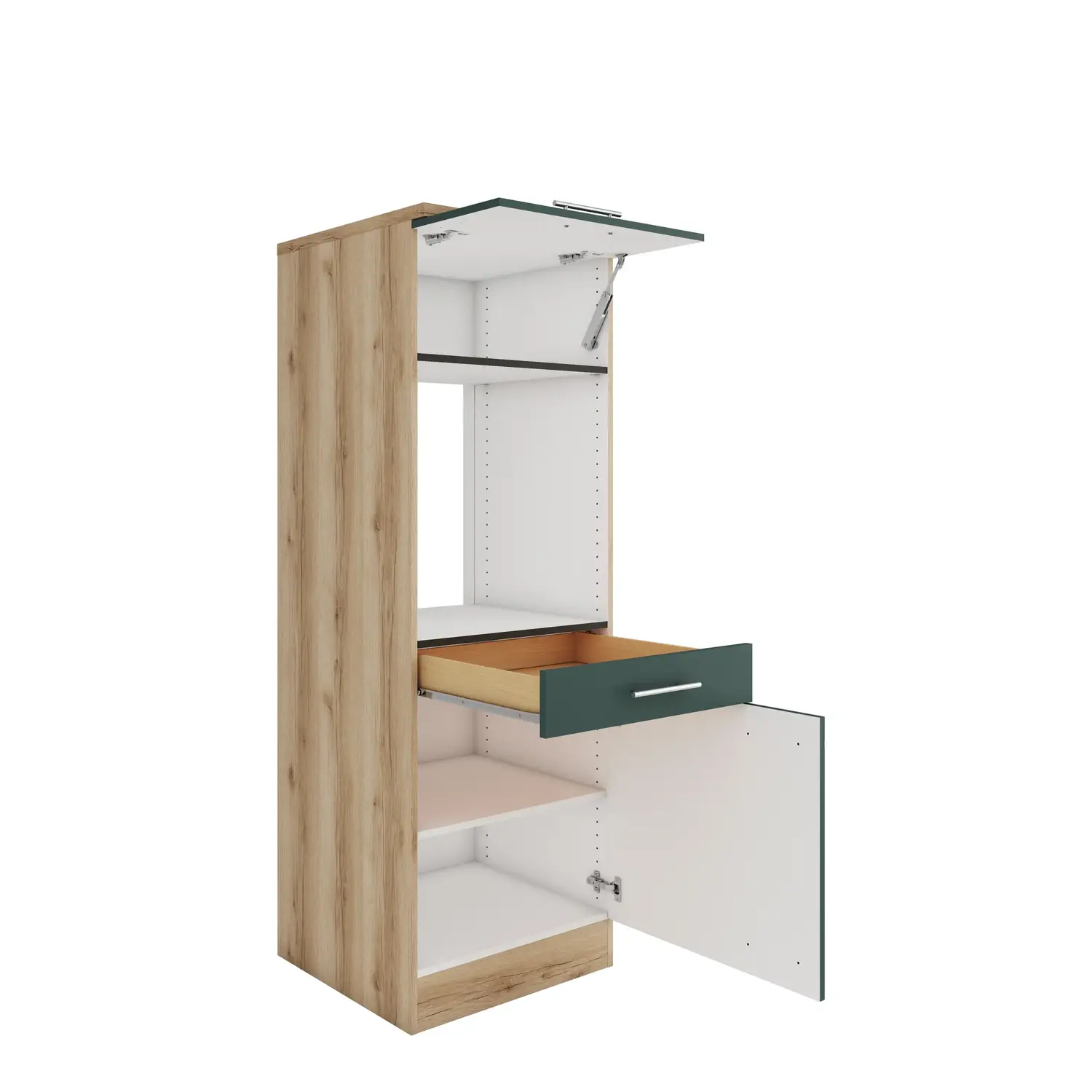 Umbauschrank für Backofen OPTIFIT Savona 60 cm Steingrün