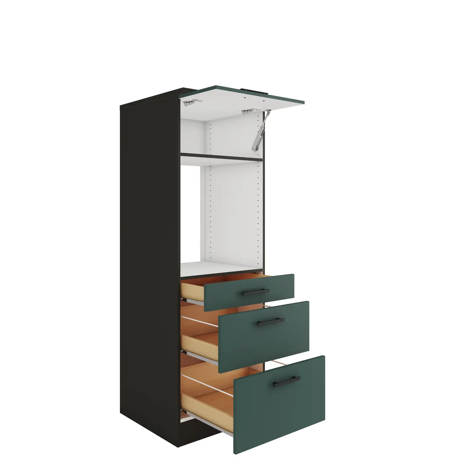 Umbauschrank für Backofen OPTIFIT Verona 60 cm Steingrün