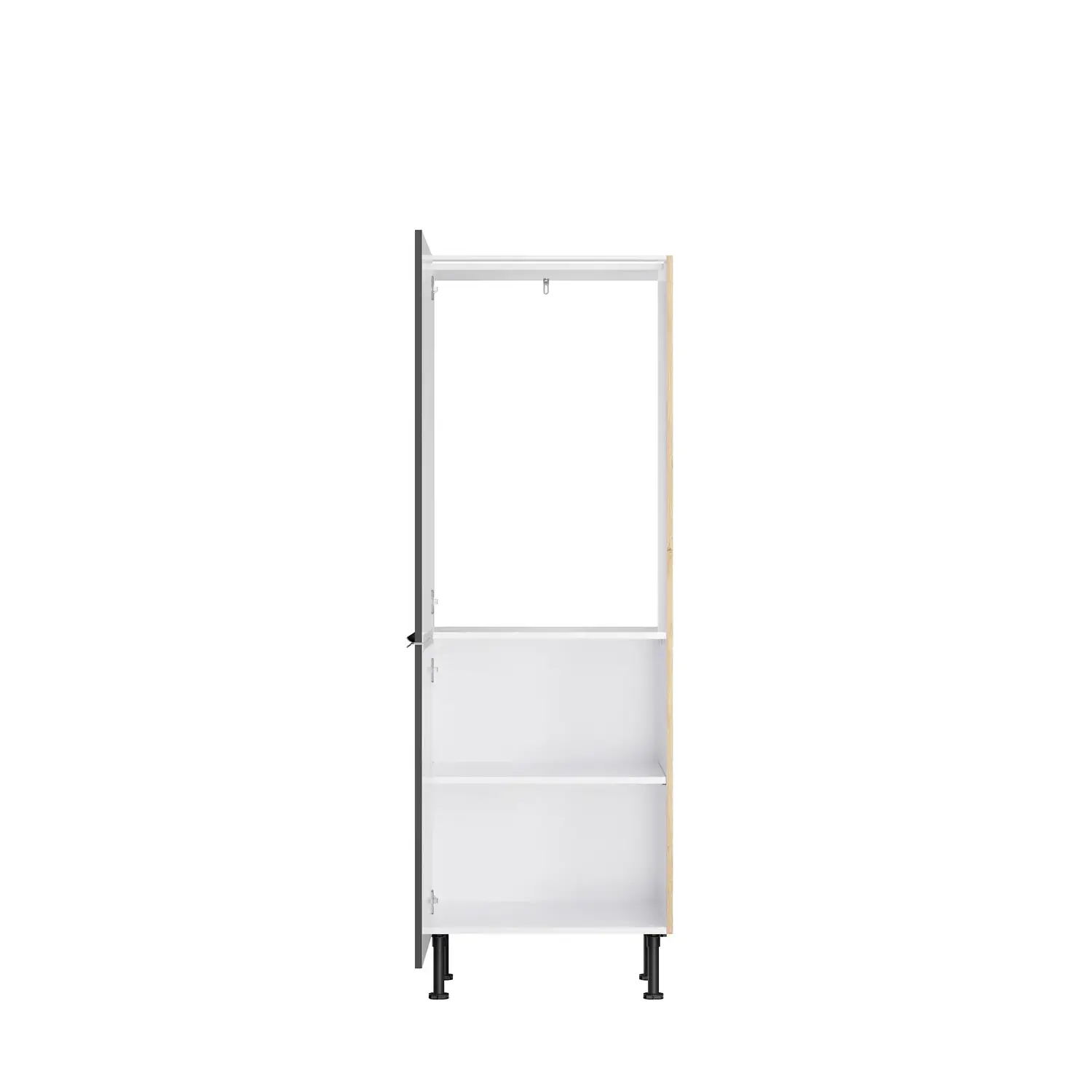 Umbauschrank für Kühlschrank OPTIFIT Linus 60 cm Anthrazit Glanz