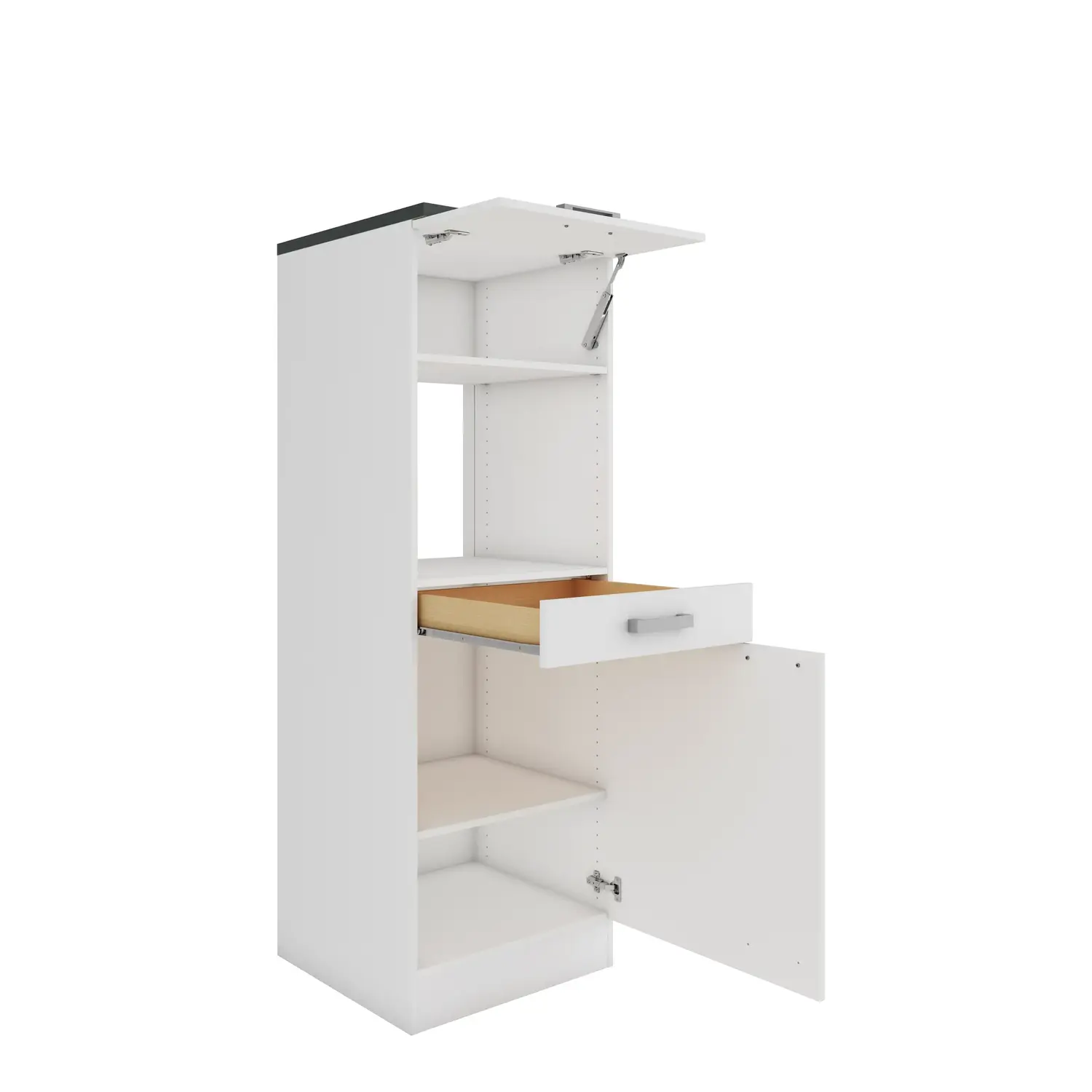 Umbauschrank für Mikrowelle OPTIFIT Oslo 60 cm Weiß