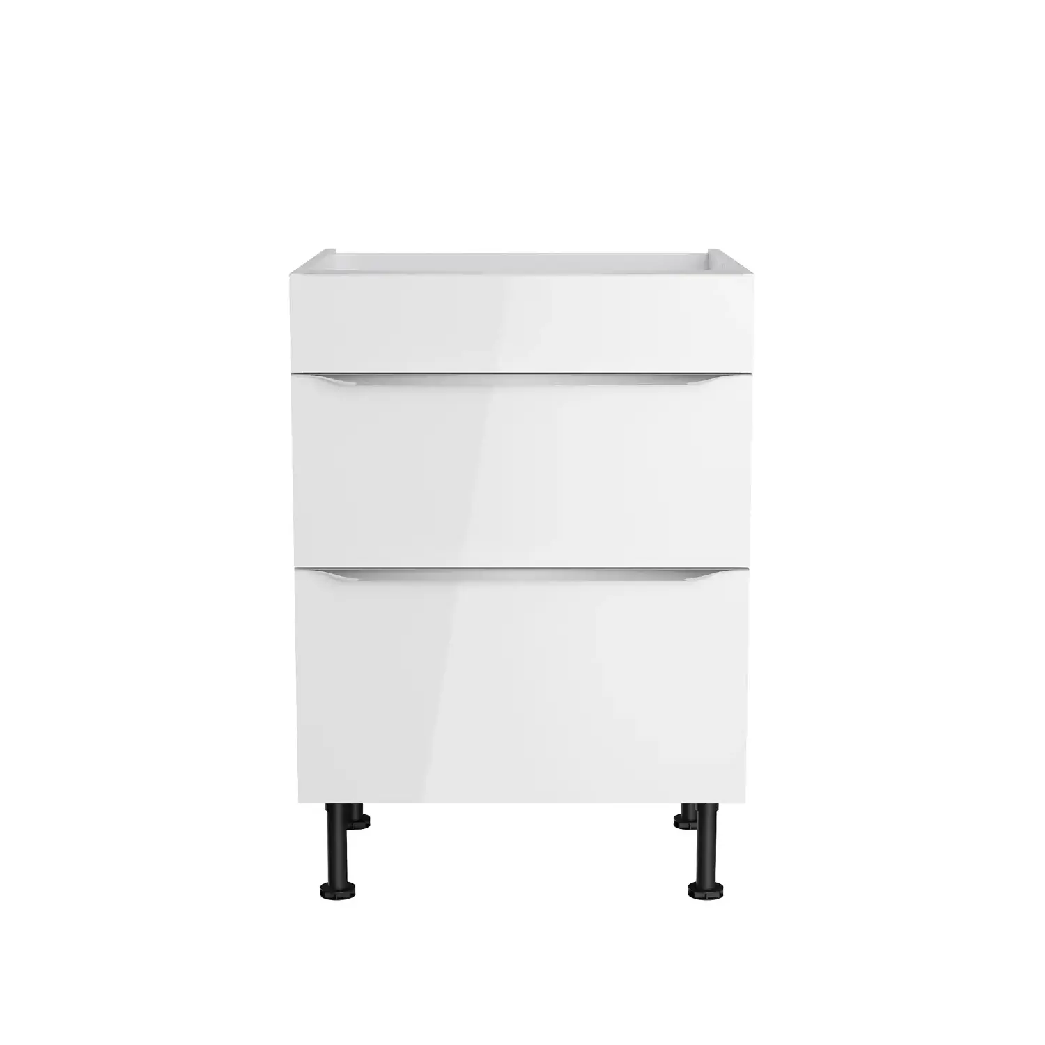 Unterschrank für Kochfeld OPTIFIT Arvid 60 cm Weiß Glanz