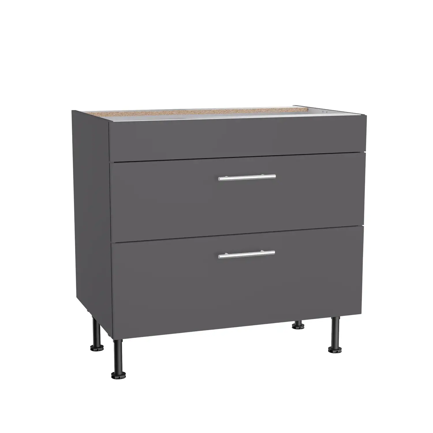 Unterschrank für Kochfeld OPTIFIT Ingvar 90 cm Anthrazit