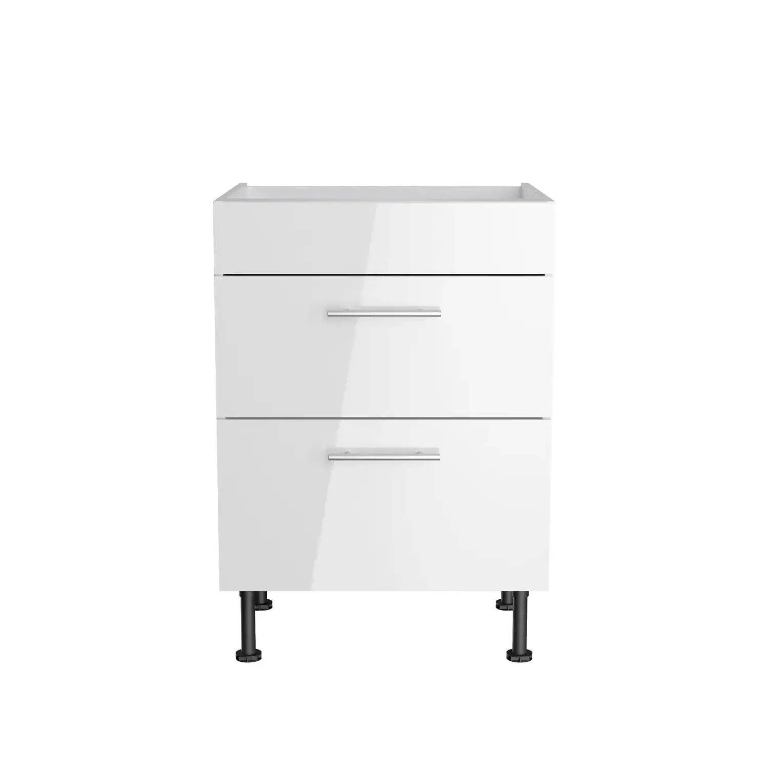 Unterschrank für Kochfeld OPTIFIT Rurik 60 cm Weiß Glanz