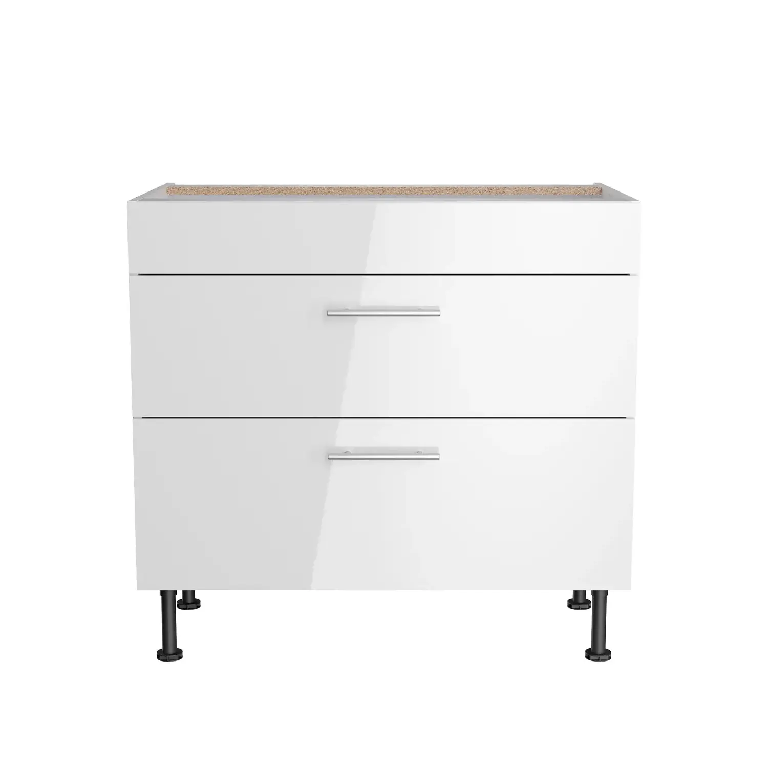 Unterschrank für Kochfeld OPTIFIT Rurik 90 cm Weiß Glanz